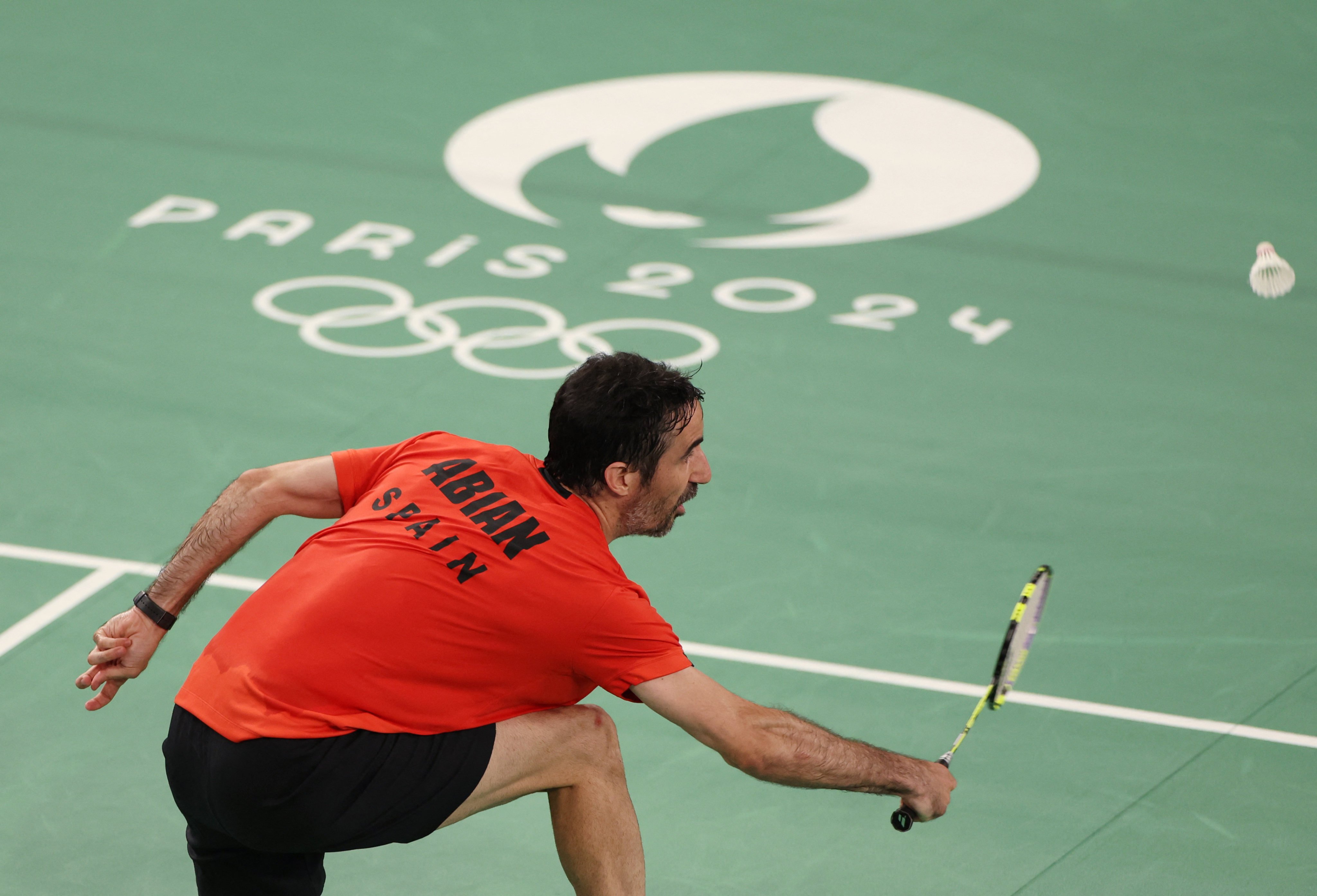 Spain’s Pablo Abian, who is making his fifth Olympics appearance in Paris aged 39, is also an academic who has written a study on players’ ages. Photo: Reuters