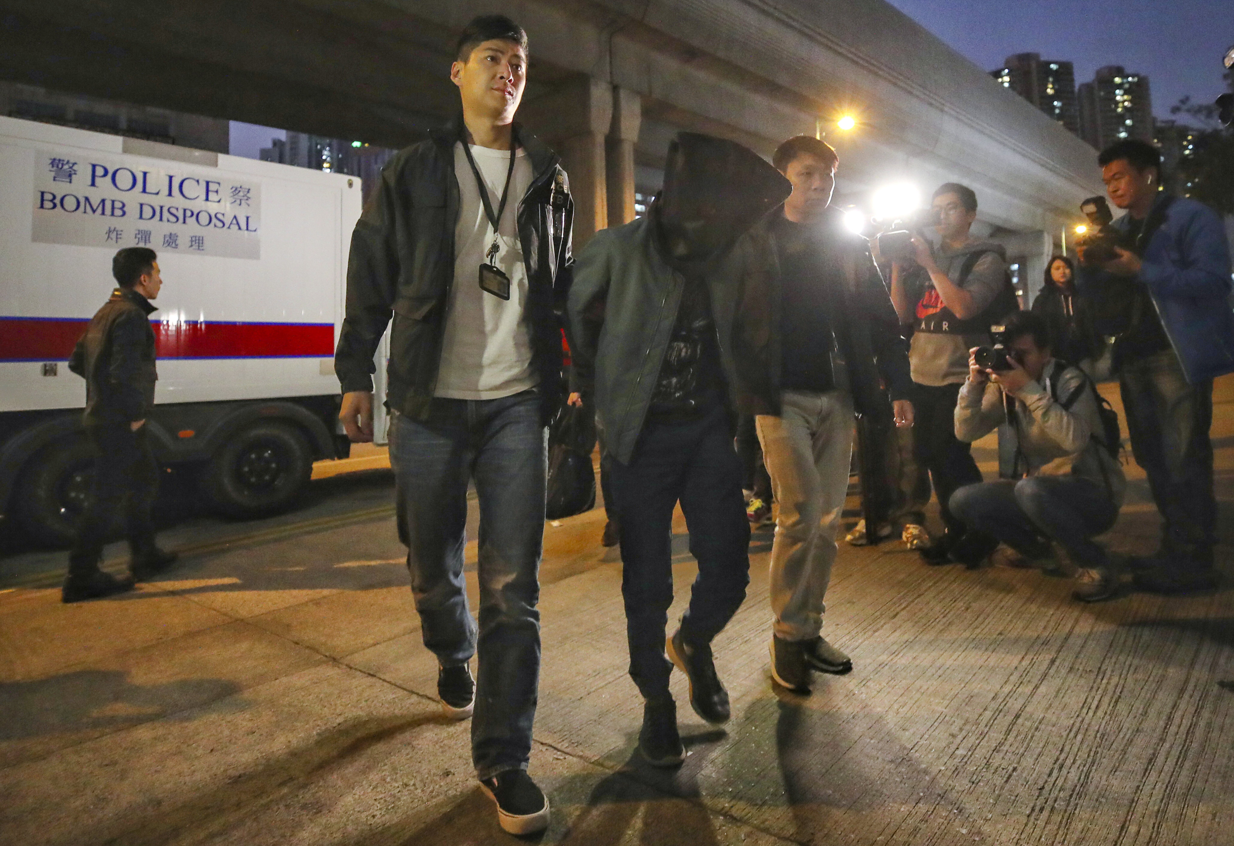 Hong Kong police foiled the bomb plot in December 2019 and arrested three suspects. Photo: Winson Wong