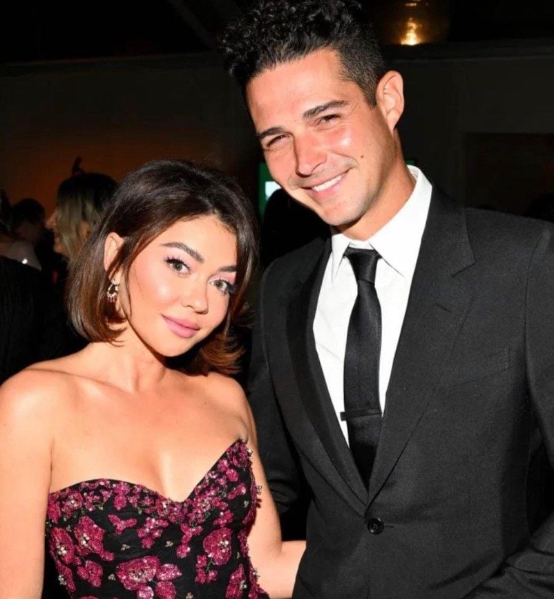 Sarah Hyland and Wells Adams at an event by Baby2Baby, an organisation that supports children living in poverty. Photo: @wellsadams/Instagram