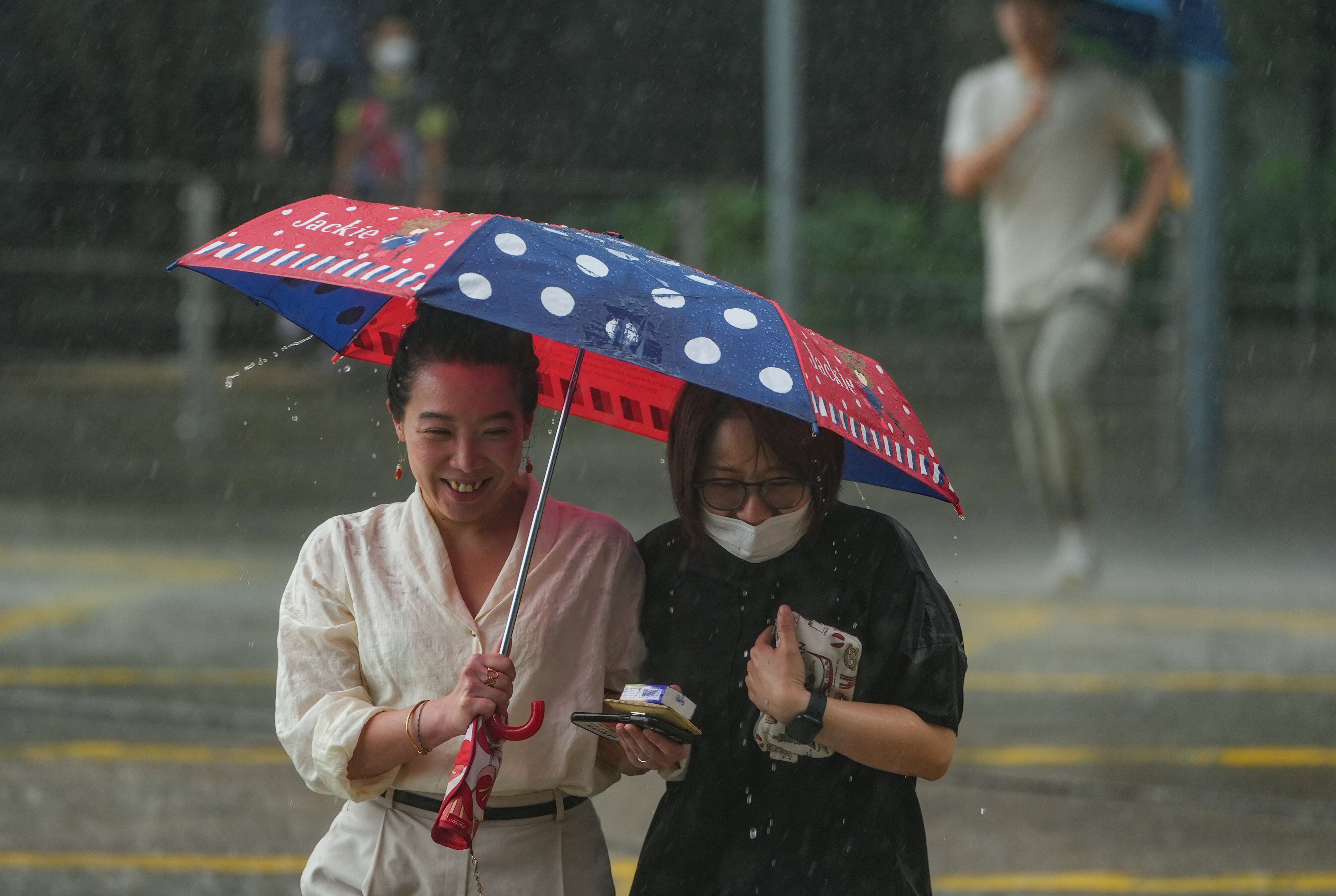 An amber rainstorm warning was issued on Wednesday morning. Photo: Eugene Lee