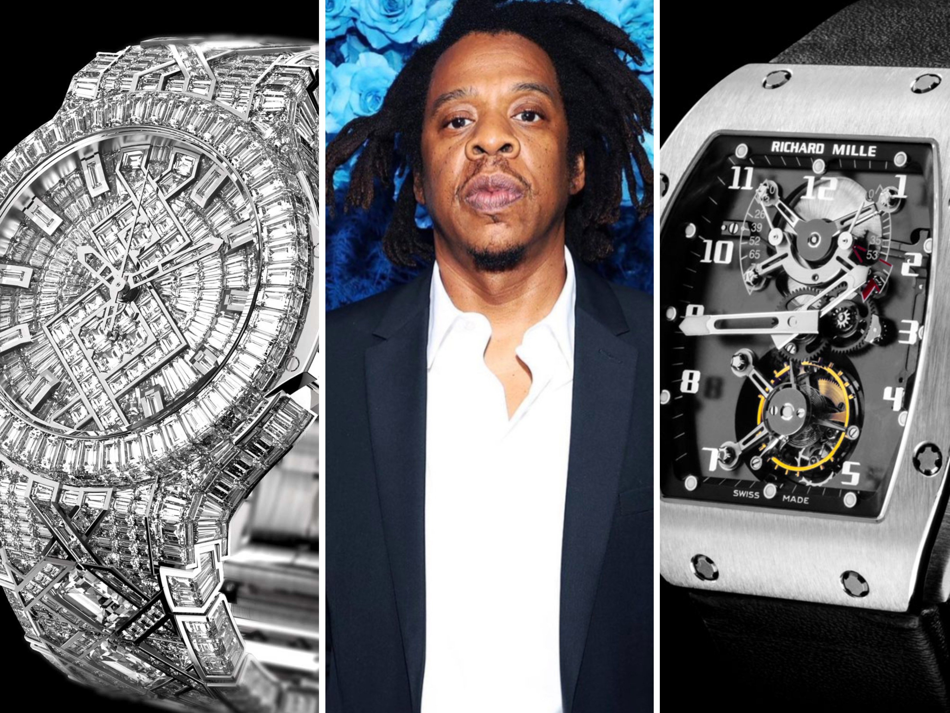 Jay-Z is, unsurprisingly, all about that bling life ... especially when it comes to his watches. Photos: Hublot, @allthingsjayz/Instagram, Richard Mille