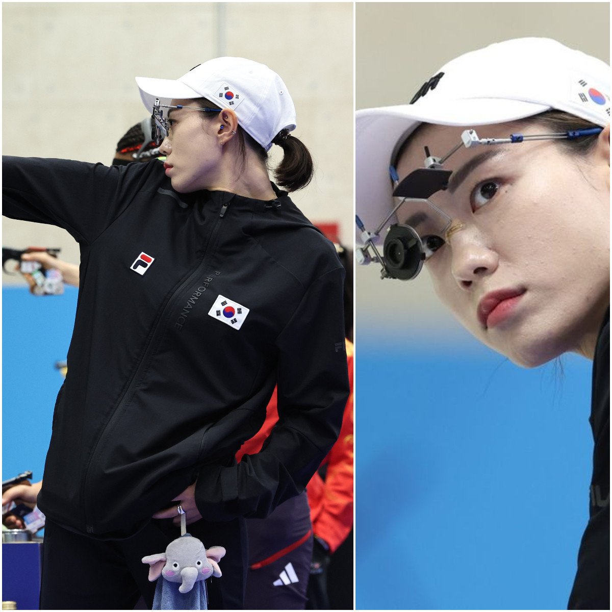 Kim Ye-ji of South Korea competes during the 10m air pistol women’s final of shooting at the Paris 2024 Olympic Games in Chateauroux, France, on July 28. Photos: Xinhua, Instagram