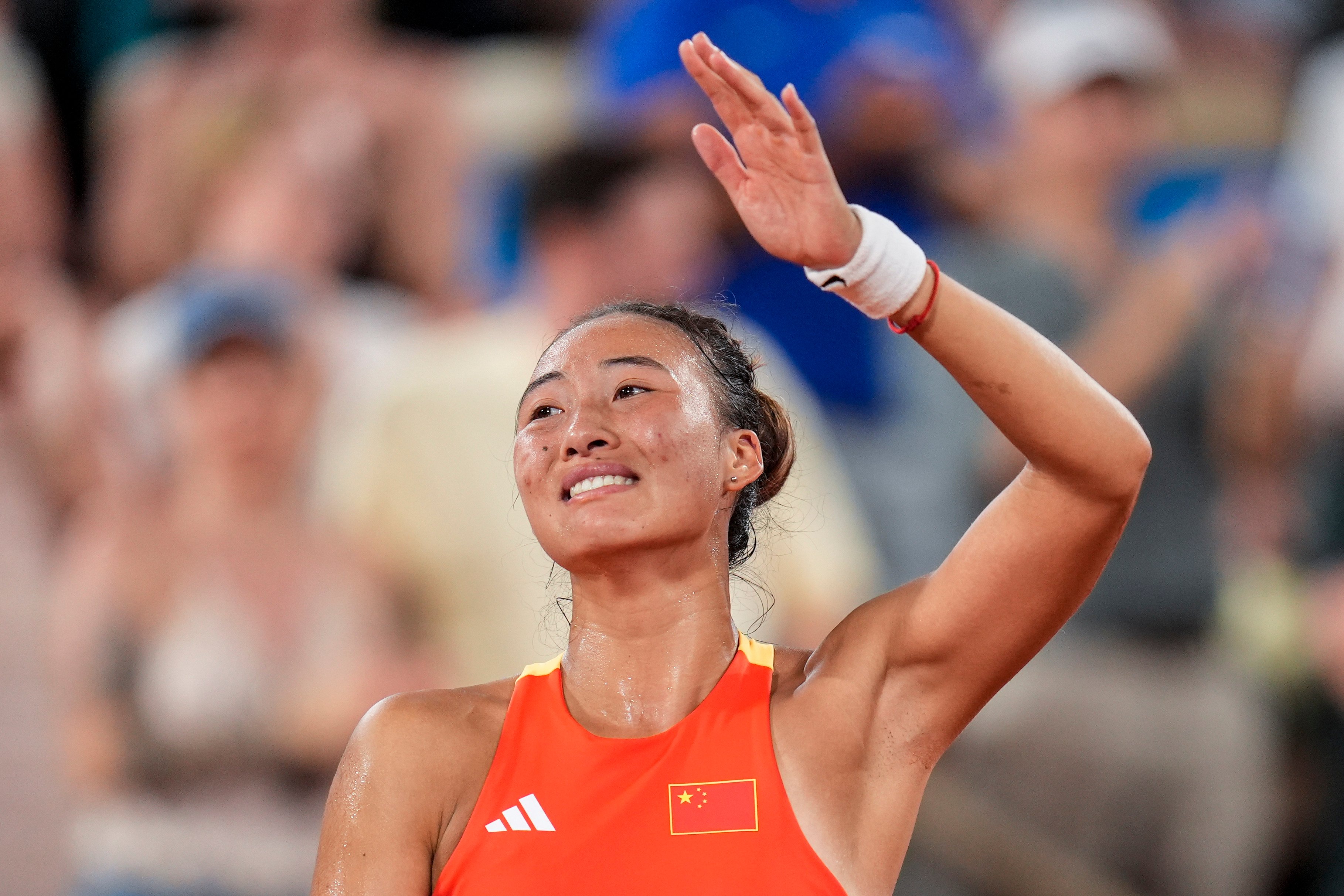 Chinese tennis player Qinwen Zheng is on the charge for a medal after beating Angelique Kerber to reach the semi-finals in Paris. Photo: AP