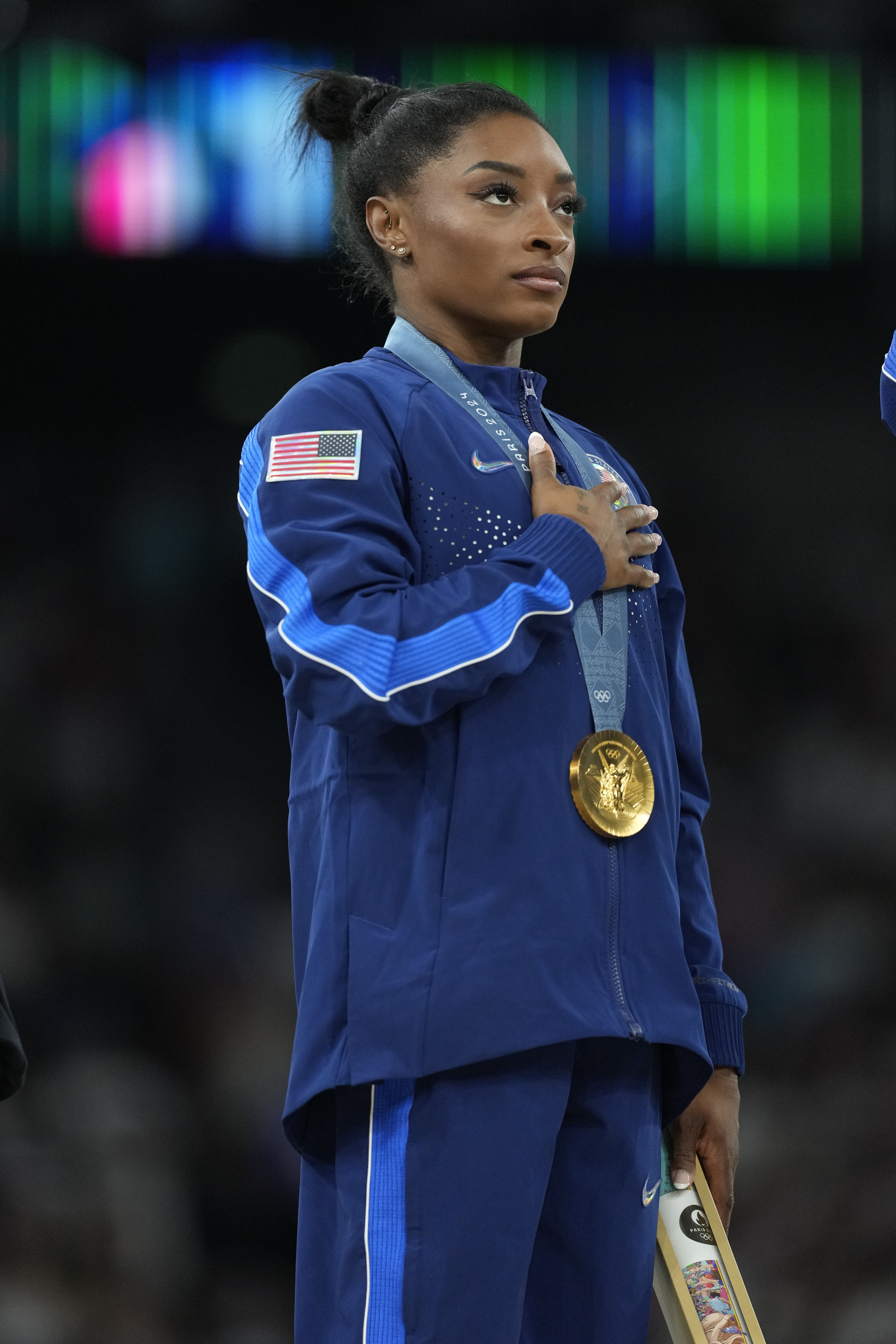 Simone Biles become the most decorated gymnast  in Olympics history with her most-recent gold medal win. Photo: AP