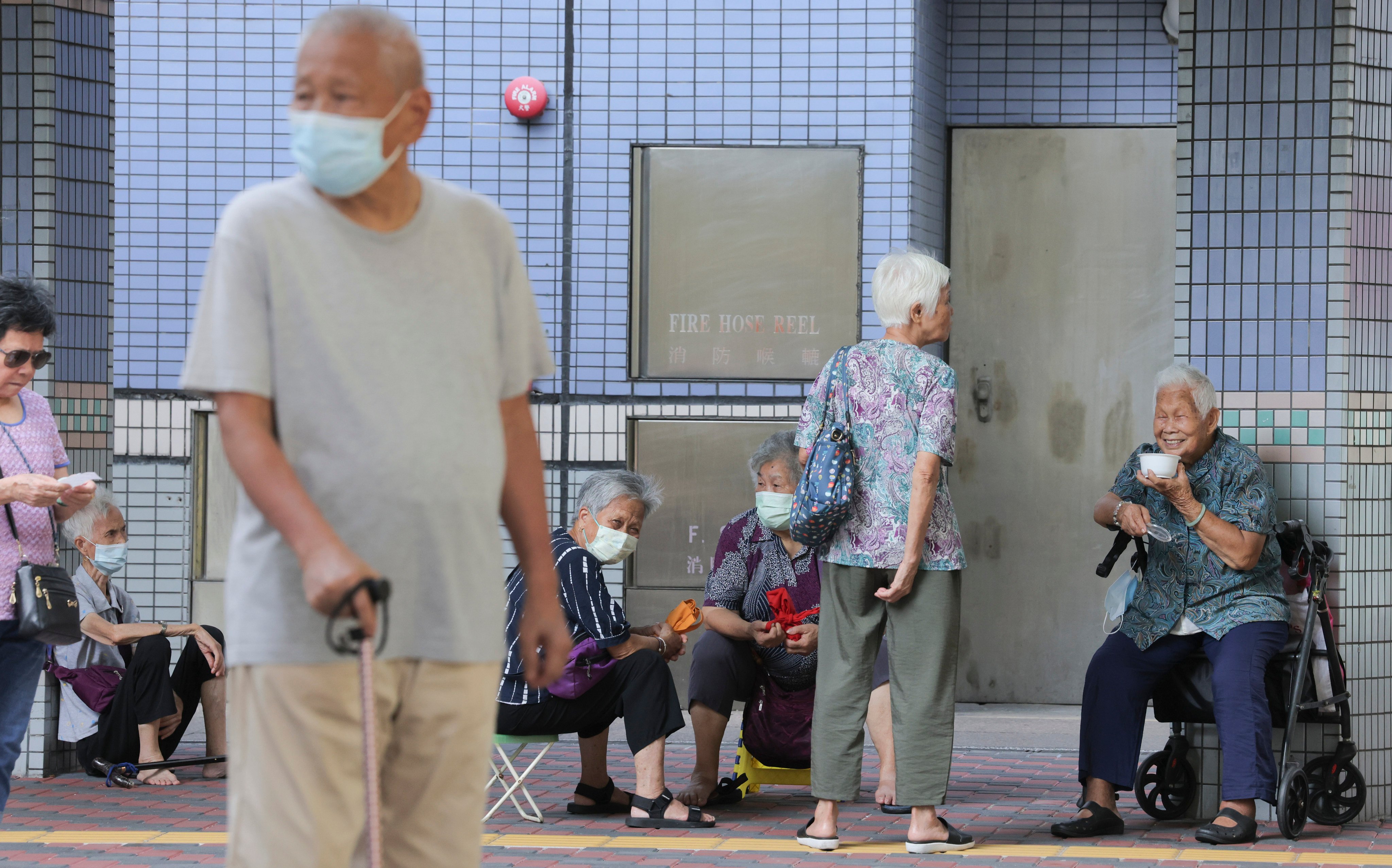 Elderly people rest in the park in Hong Kong’s Cheung Sha Wan district in August last year. Hong Kong could develop its health industry and help address common concerns such as population ageing. Photo: Jelly Tse