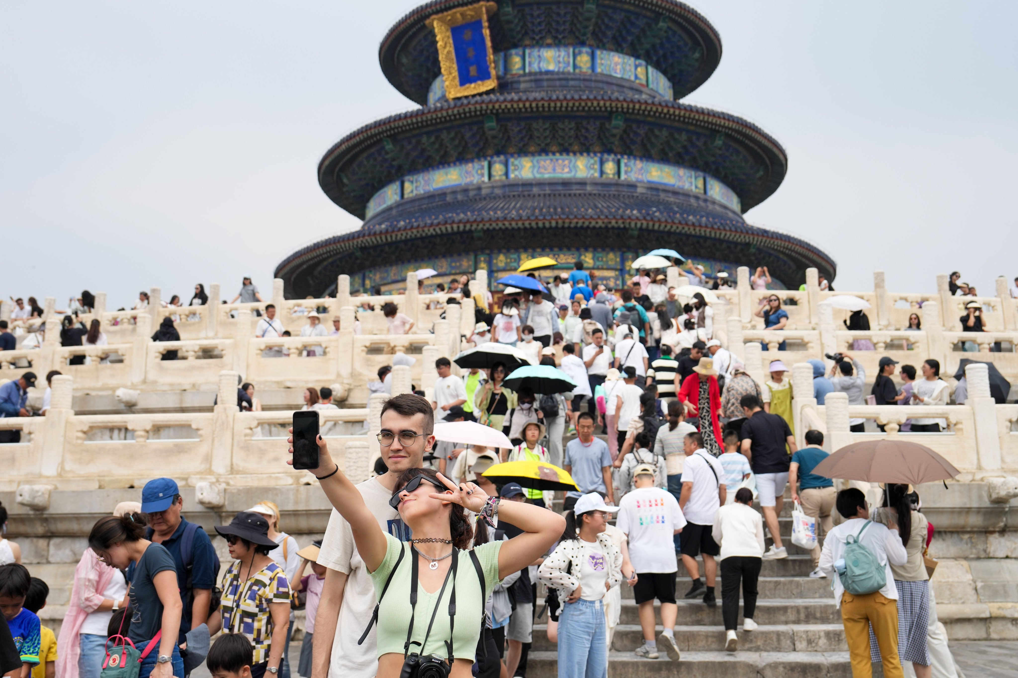 China welcomed 14.64 million international visitors in the first half of 2024. Photo: Xinhua