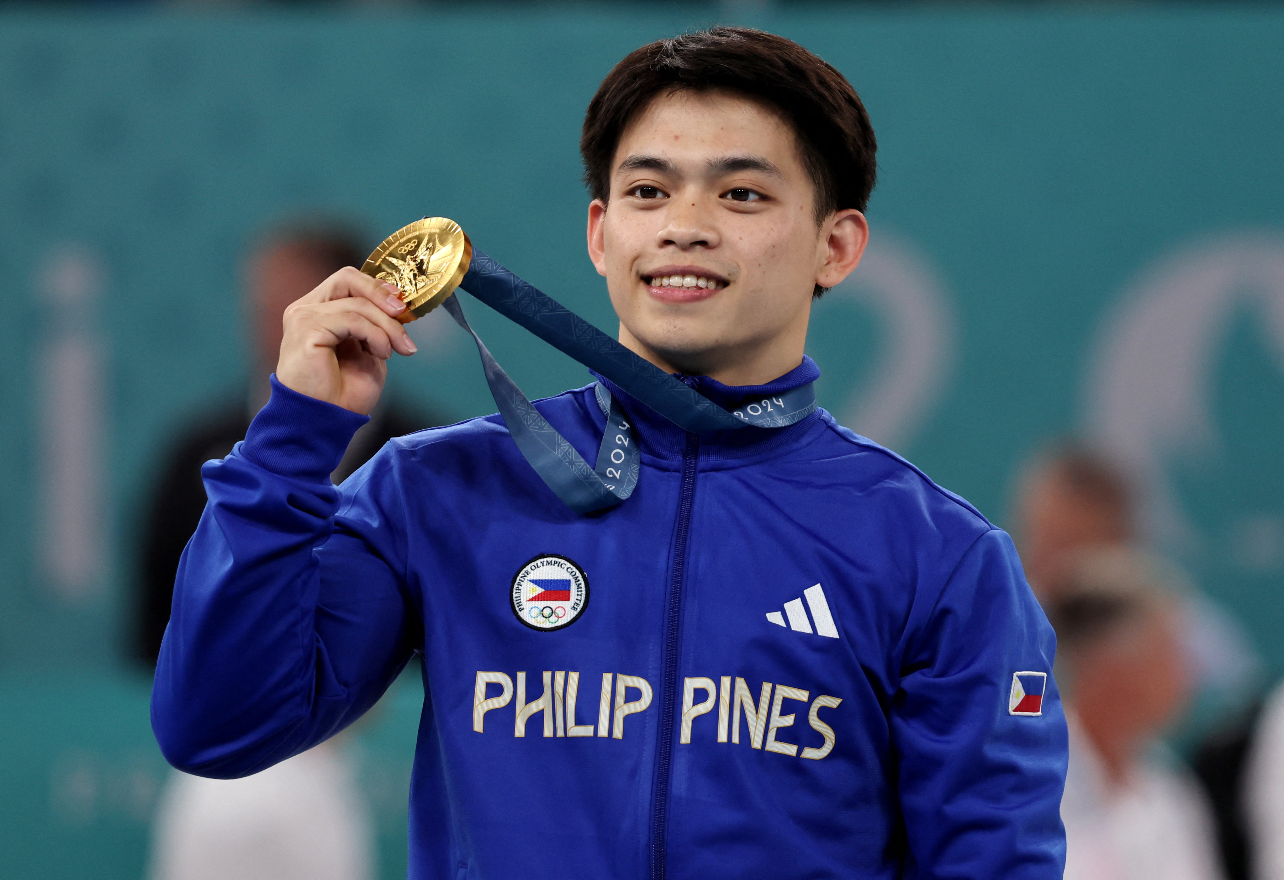 Carlos Yulo is just the second Olympic gold medallist in Philippines history. Photo: Reuters