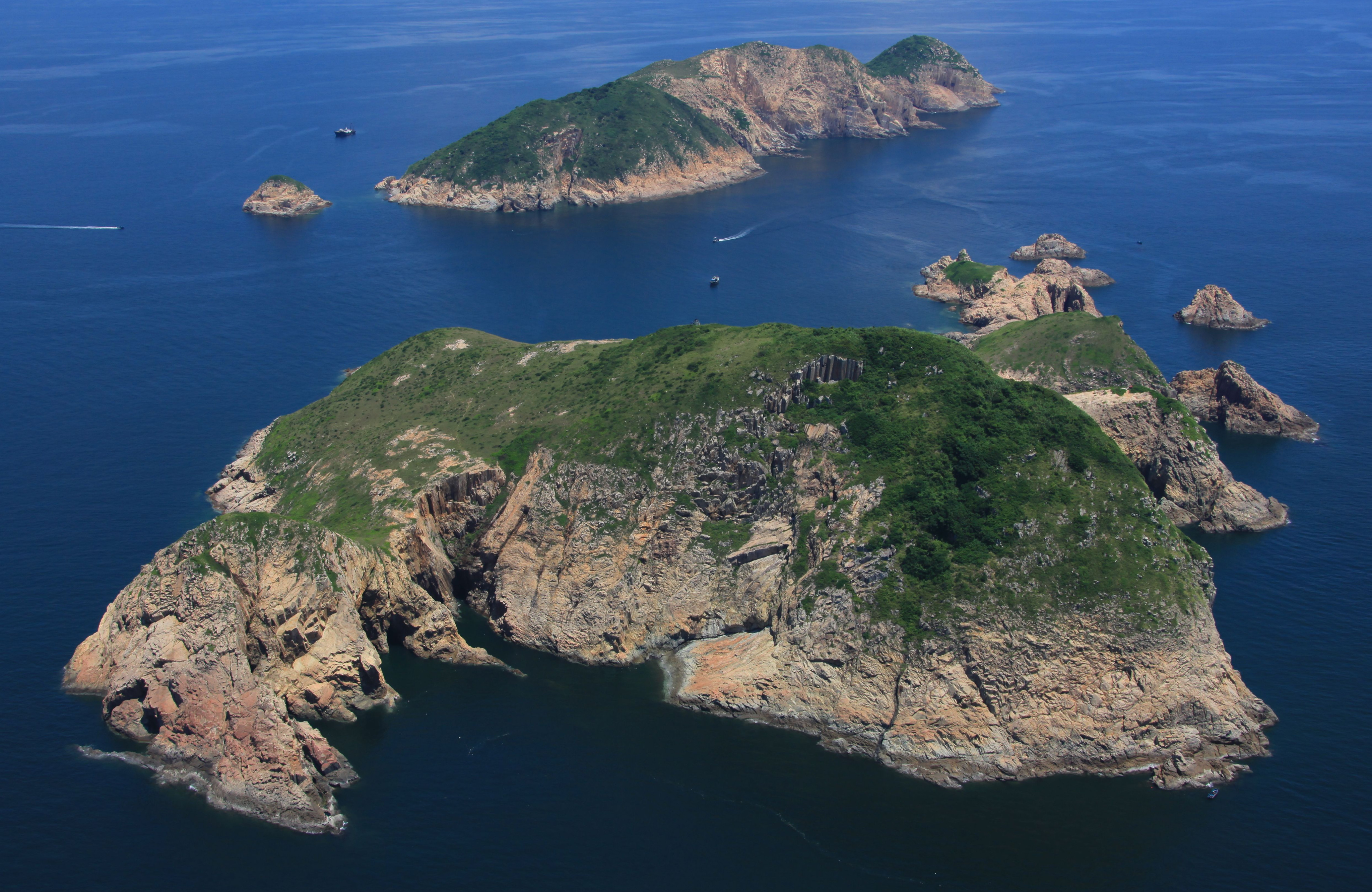 The Ninepin Group in eastern Hong Kong waters comprises two larger islands and 27 smaller ones. Photo: AFCD