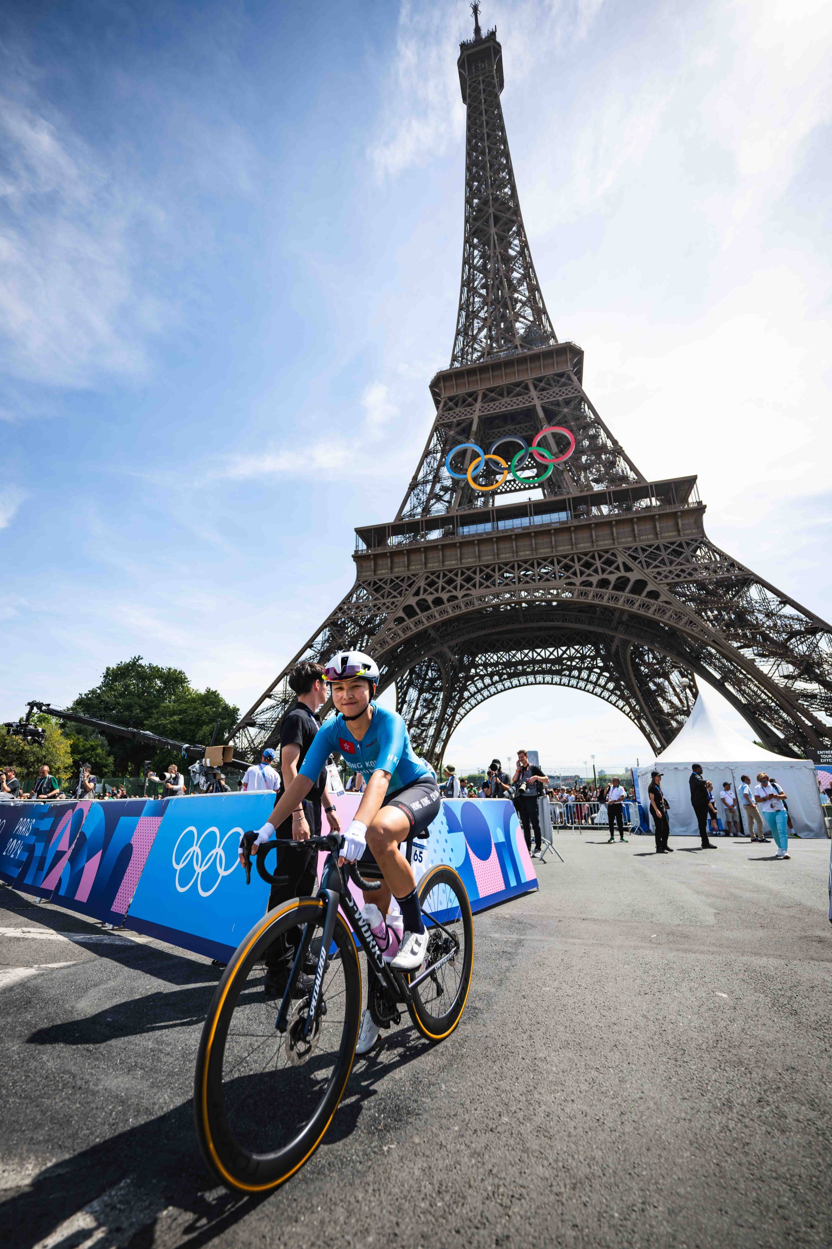 Ceci Lee Sze-wing was proud of her achievements in finishing her road race at the Paris Olympics. Photo: Sports Federation & Olympic Committee of Hong Kong, China