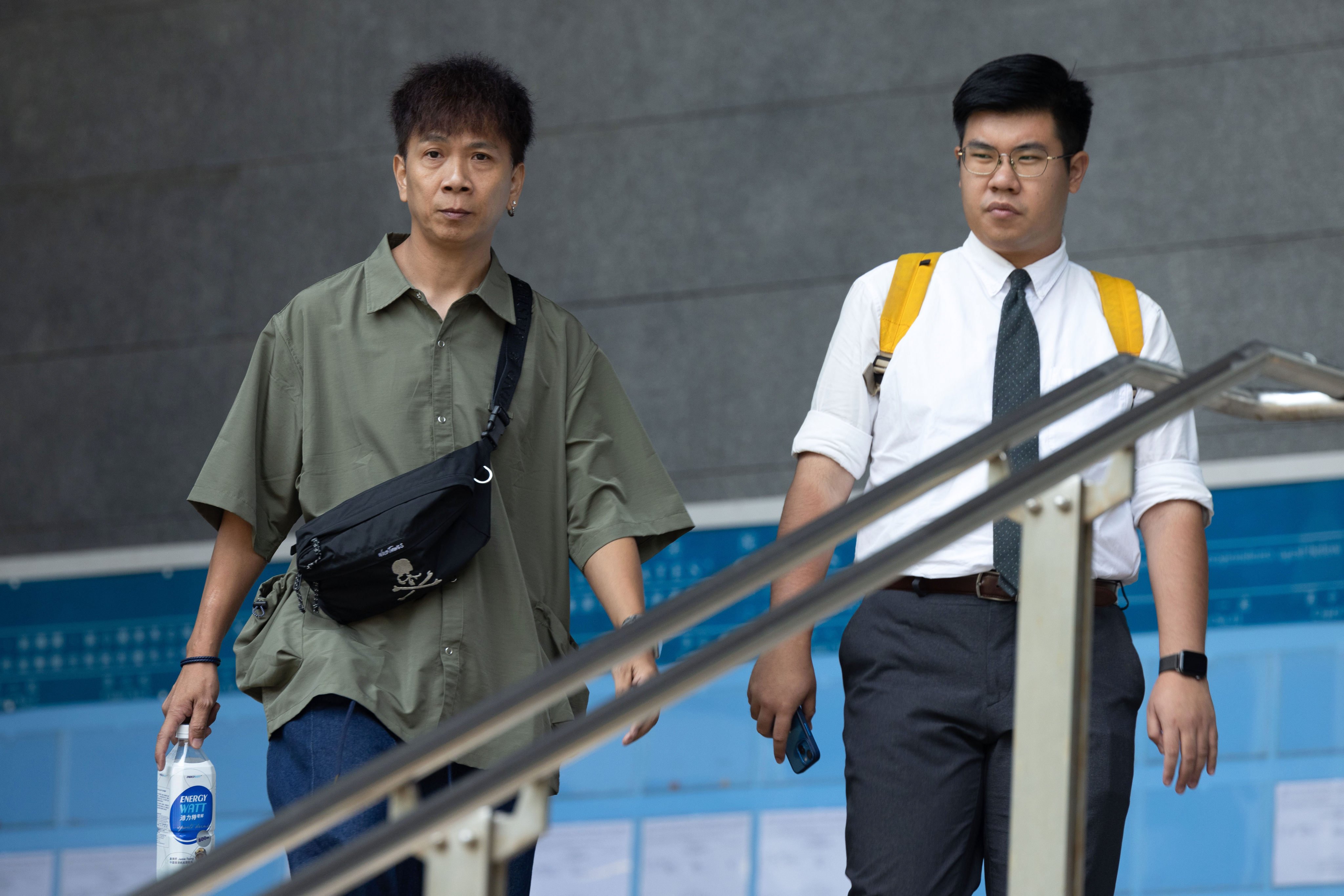 TVB cameraman Tam Wing-man (left) and reporter Ng Ka-hin testified in  court on Monday. Photo: Brian Wong