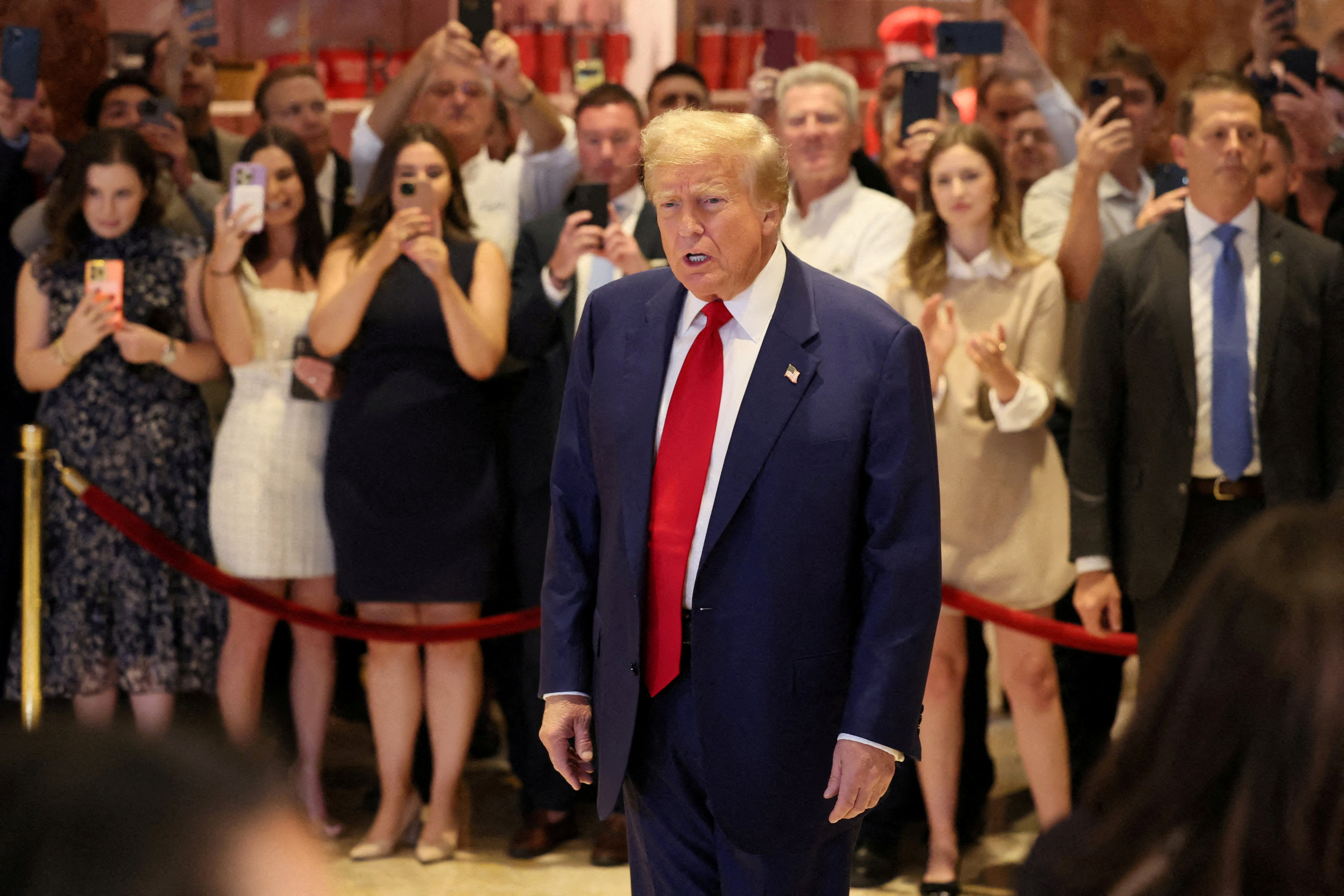 Former US president Donald Trump at a press conference the day after a guilty verdict in his hush money criminal trial in New York on May 31. Photo: Reuters