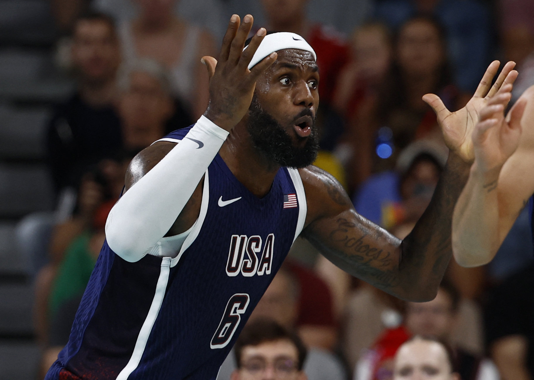 LeBron James and his United States teammates will be in action as the basketball heats up in Paris. Photo: Reuters