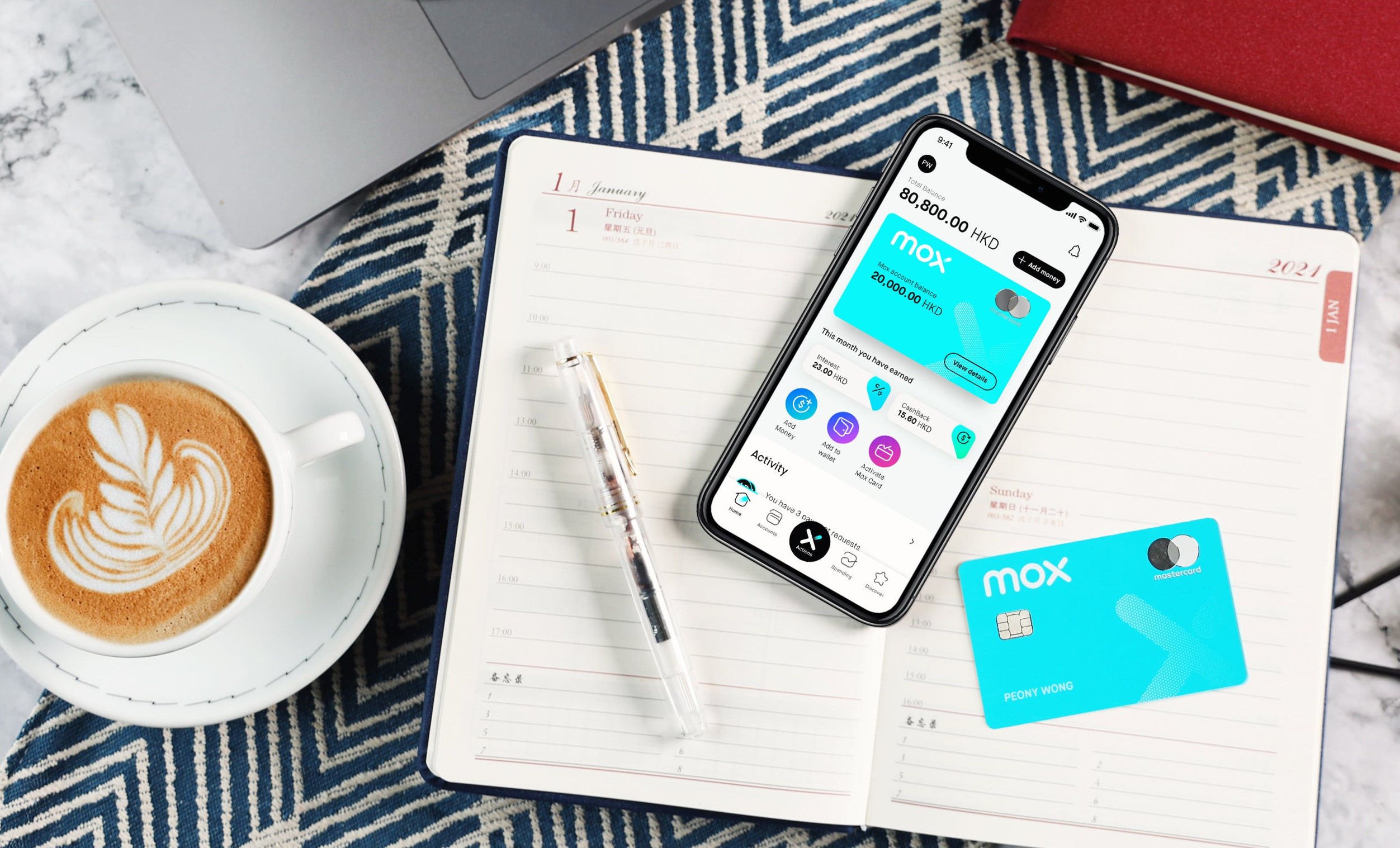 Hong Kong-based virtual bank Mox is expanding with its first crypto-related service offering ETFs. Photo: Handout