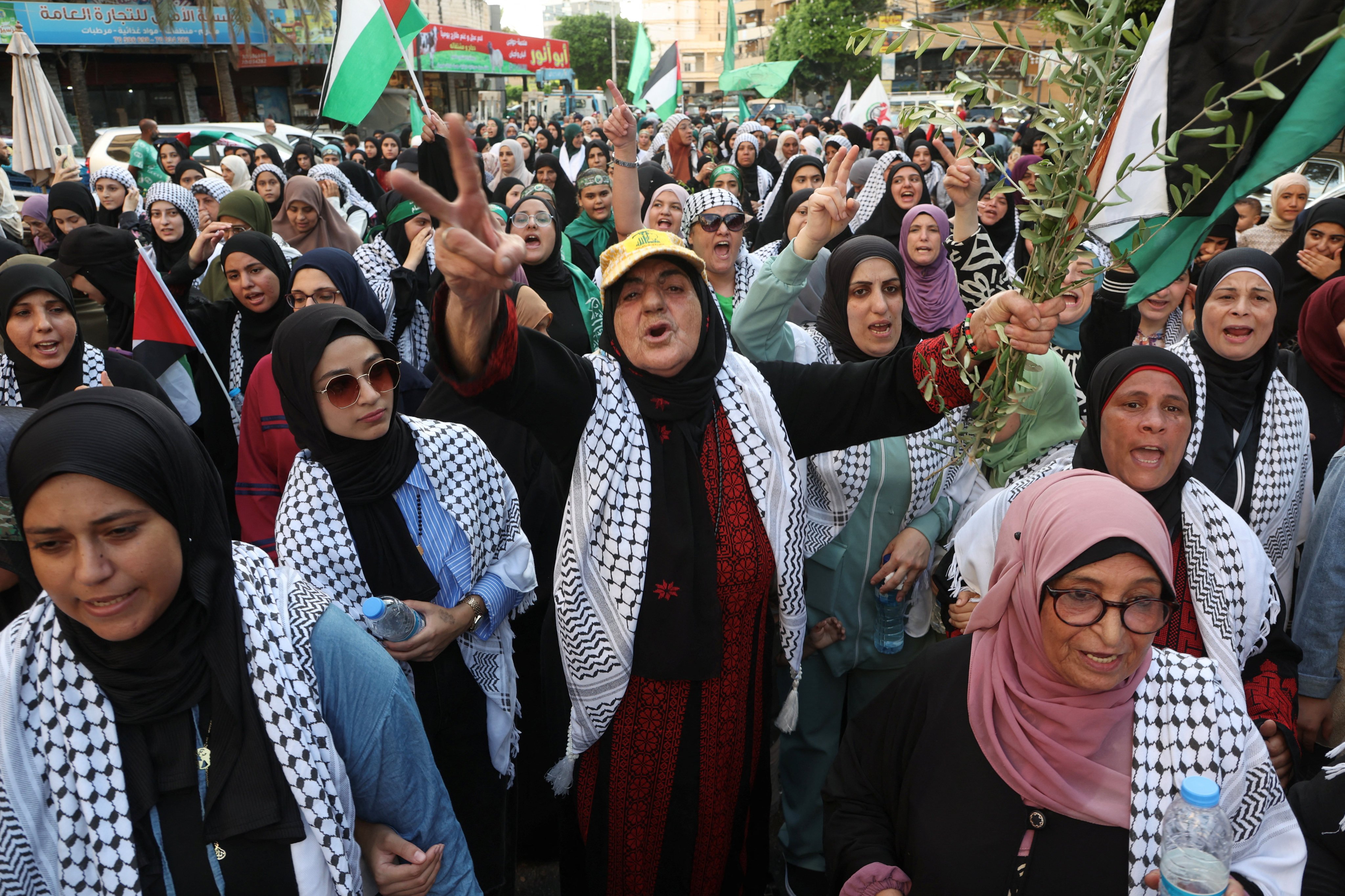 Demonstrators at a rally in Sidon, Lebanon, on Monday condemn the killing of Hamas political chief Ismail Haniyeh. Iran blames Israel for the assassination in Tehran last week and has vowed  revenge. Photo: Reuters