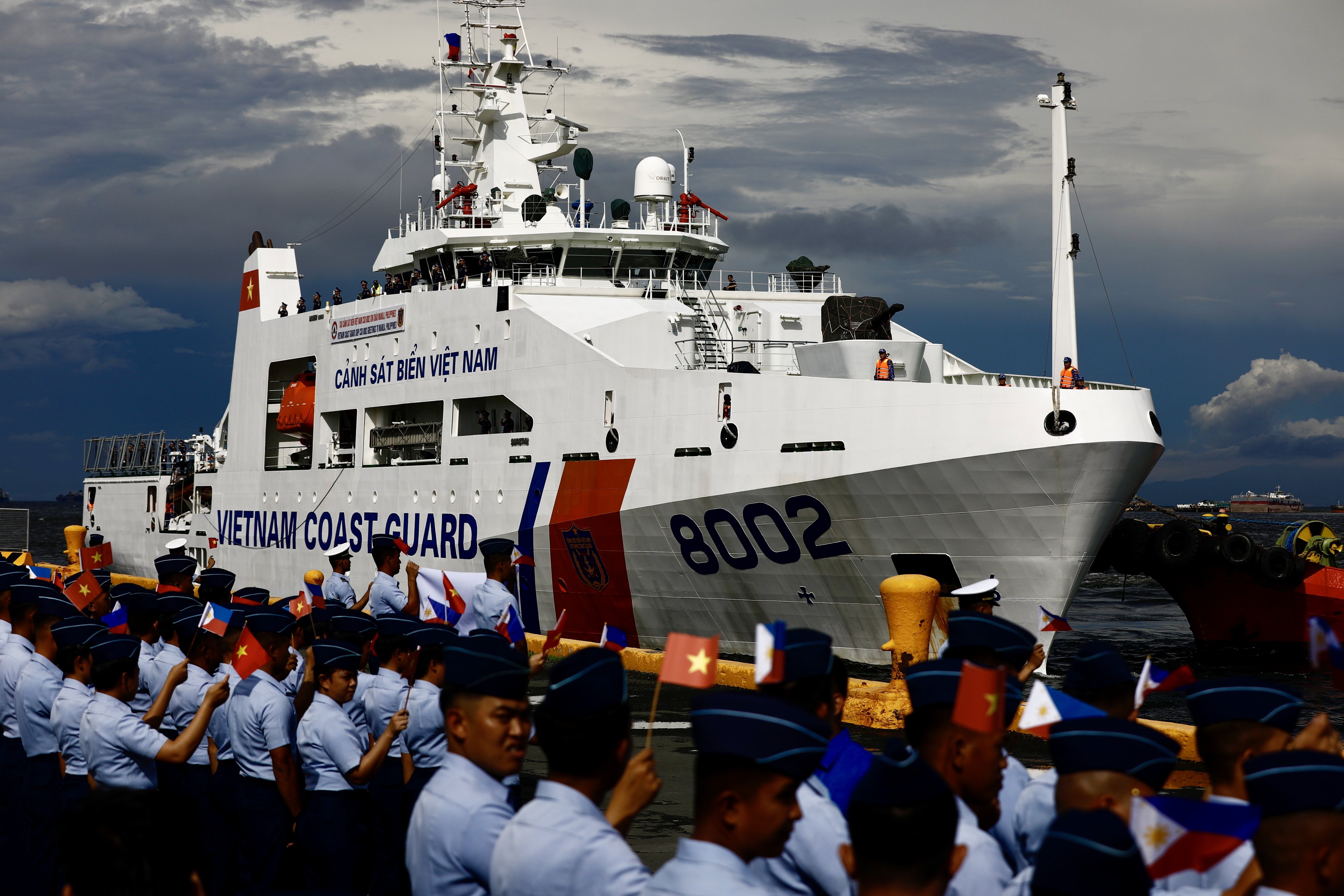 A Vietnam Coast Guard patrol ship makes a port call in Manila on August 5. Photo: EPA-EFE