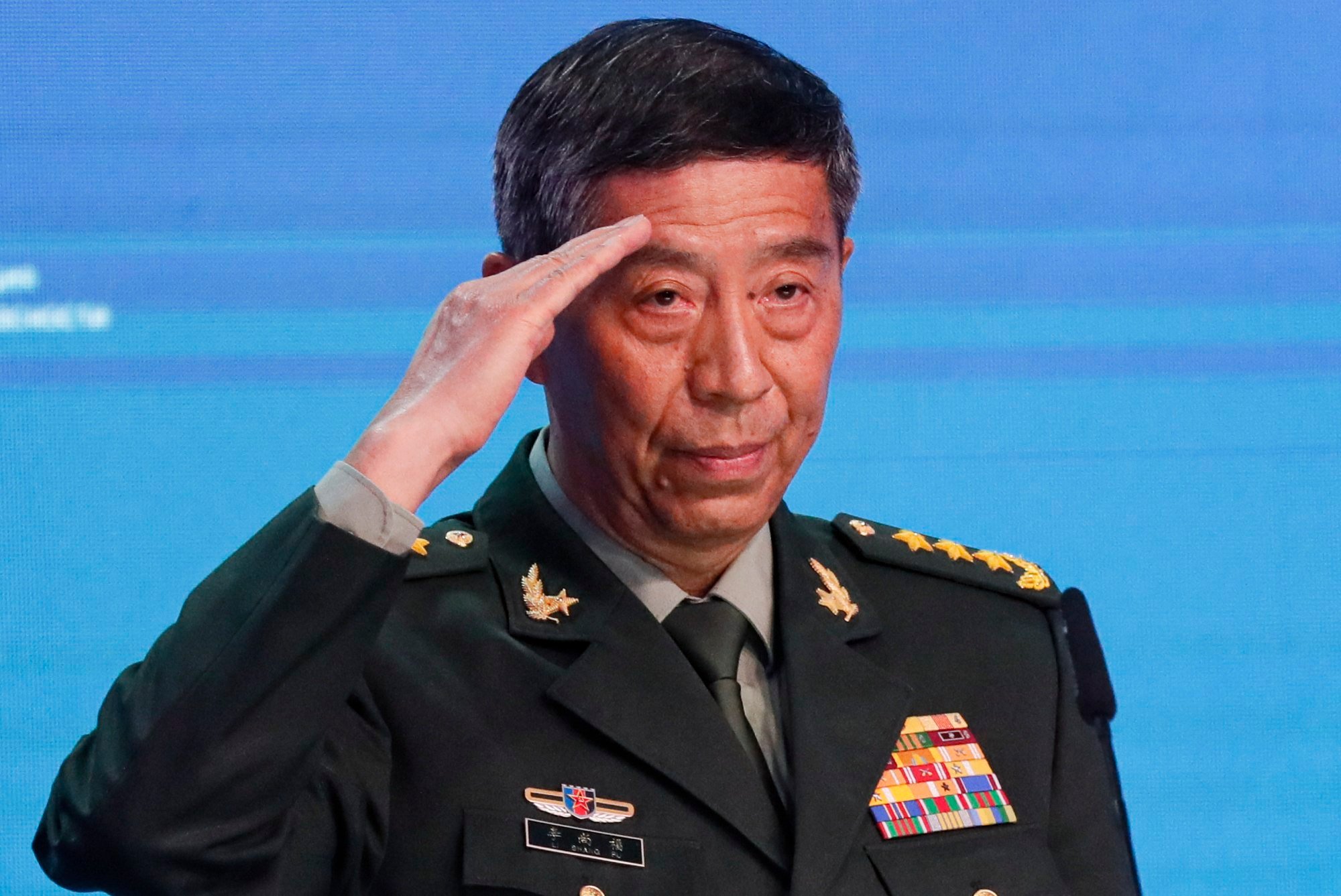 Former defence chief Li Shangfu is accused of taking and offering bribes. Photo: EPA-EFE