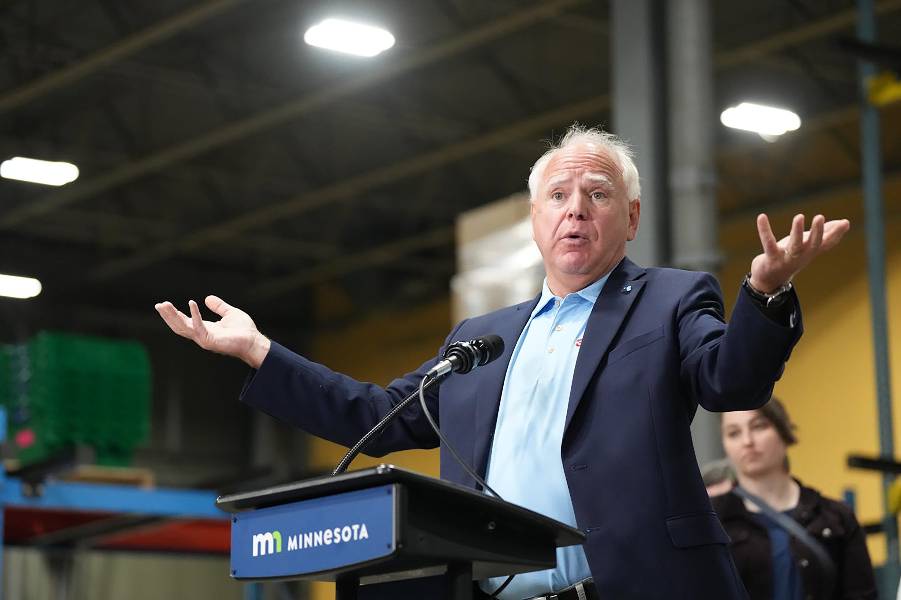 Governor Tim Walz takes questions last month in Minnesota. Photo: Minneapolis Star Tribune/TNS. Photo: Minneapolis Star Tribune/TNS