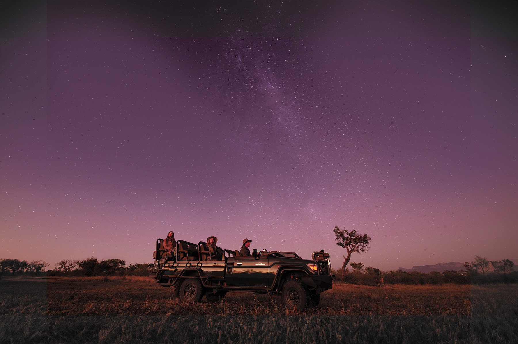 A night safari at Royal Malewane in Thornybush, a private game reserve on the outskirts of Kruger National Park, in South Africa. Picture: Royal Malewane
