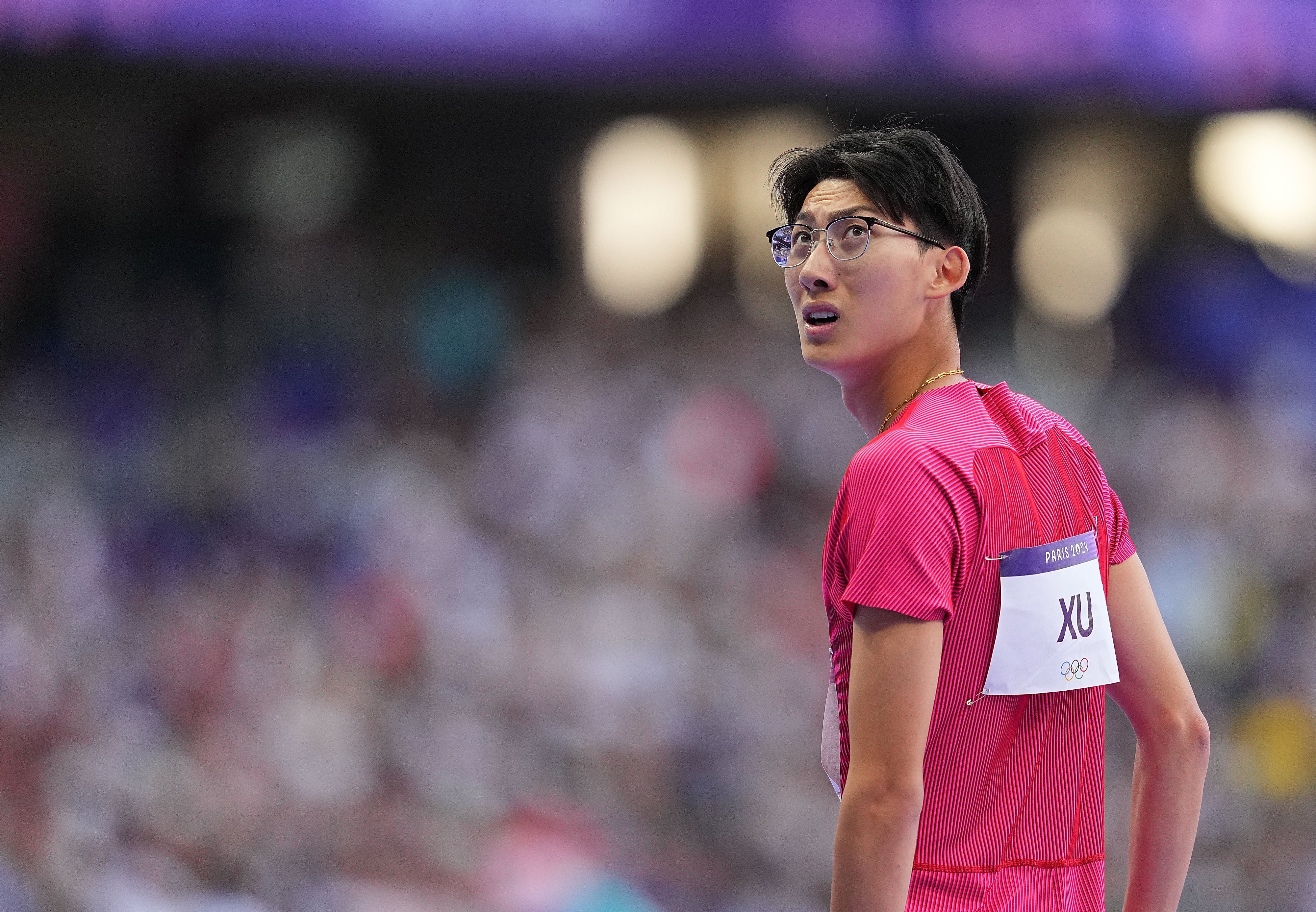 Xu Zhuoyi won fans in China and beyond for his ‘nerdy’ look but it could not make it beyond the 110m hurdles semi-finals. Photo: Xinhua