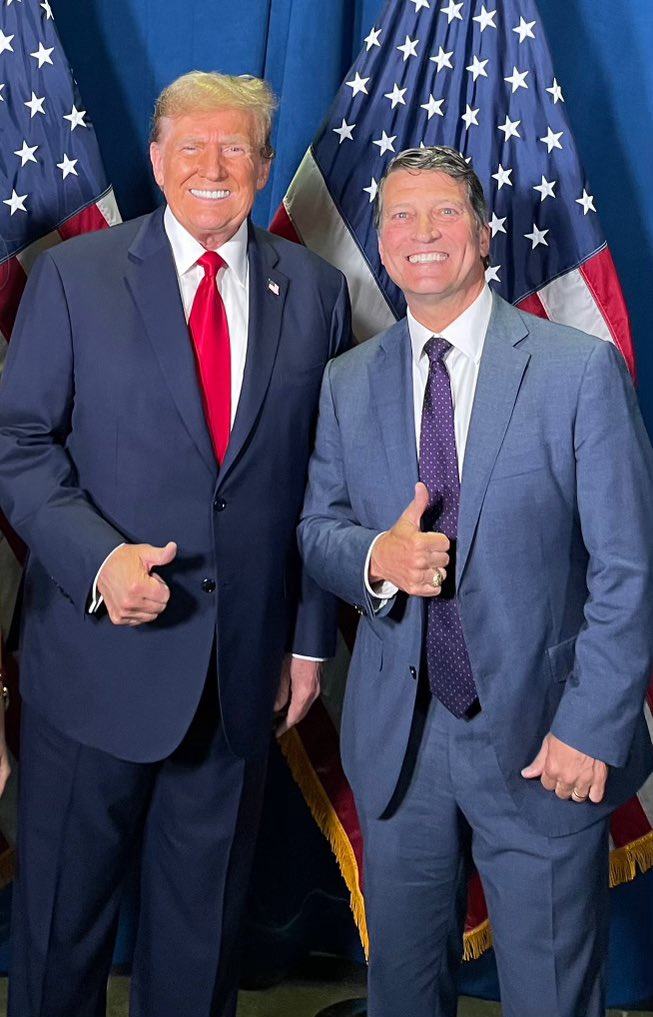 Ronny Johnson poses with former US president Donald Trump. Photo: @RonnyJacksonTX/X