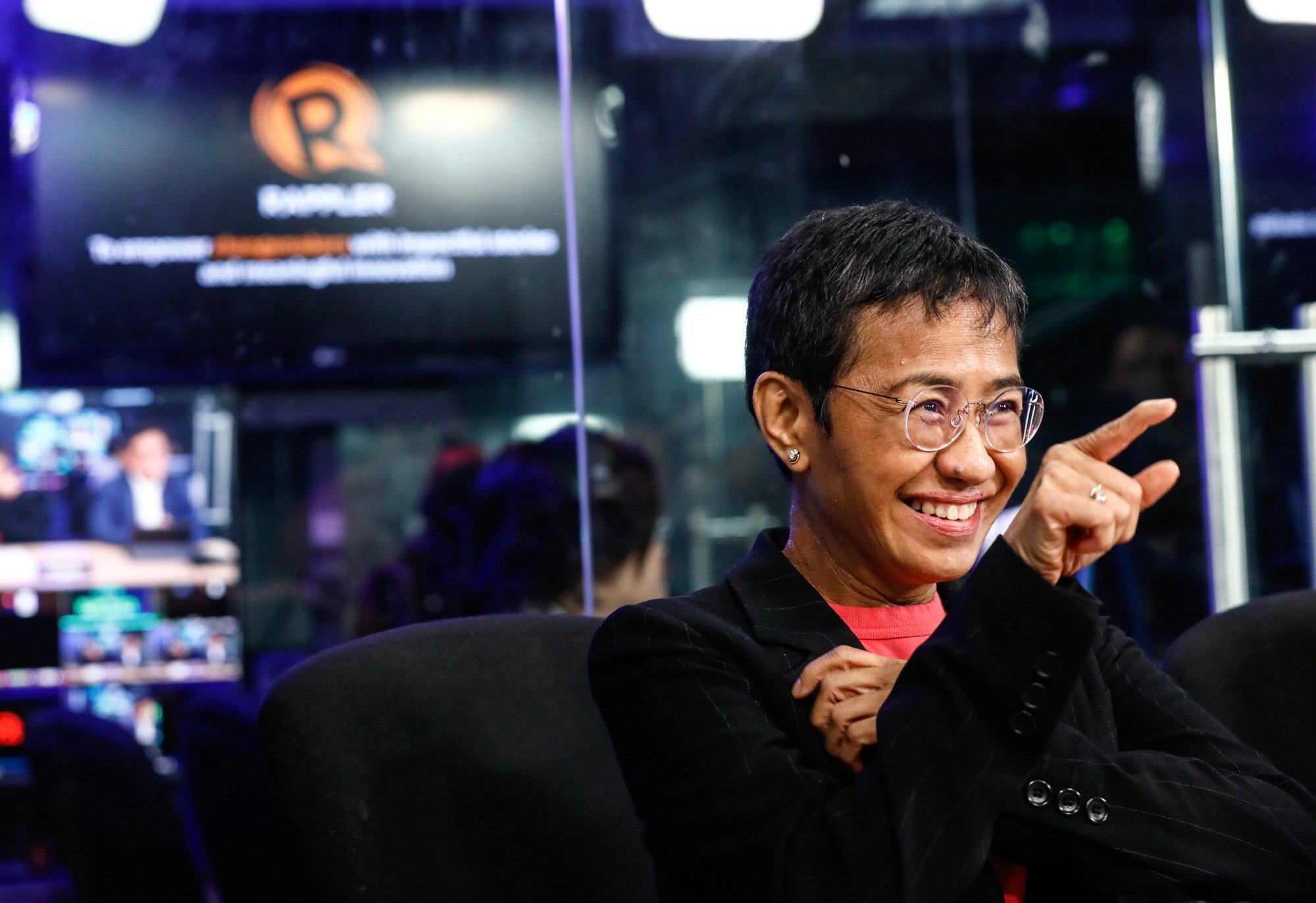 Nobel Peace Prize laureate Maria Ressa, CEO of online news site Rappler. Ressa and Rappler have been fighting multiple court cases filed during former president Rodrigo Duterte’s administration. Photo: EPA-EFE