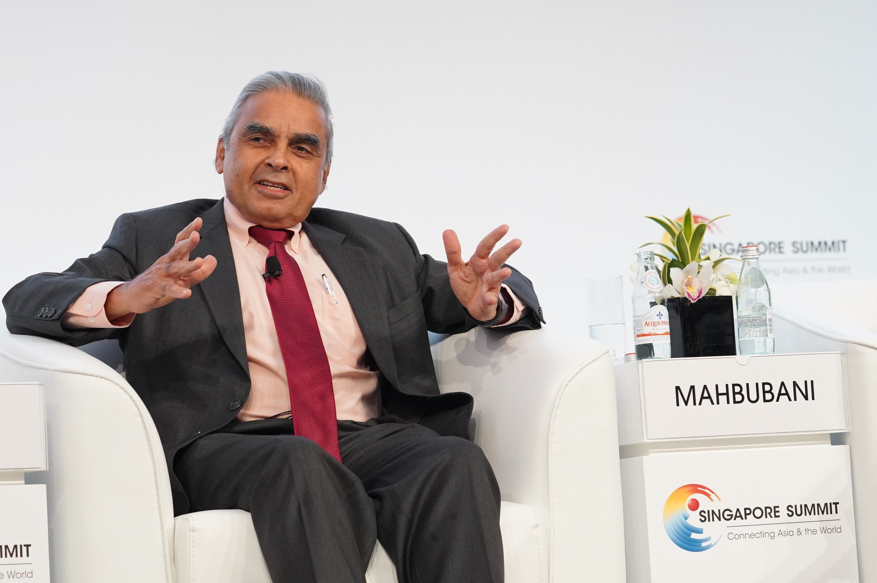 Kishore Mahbubani at the Singapore Summit in 2019. Photo: Singapore Summit