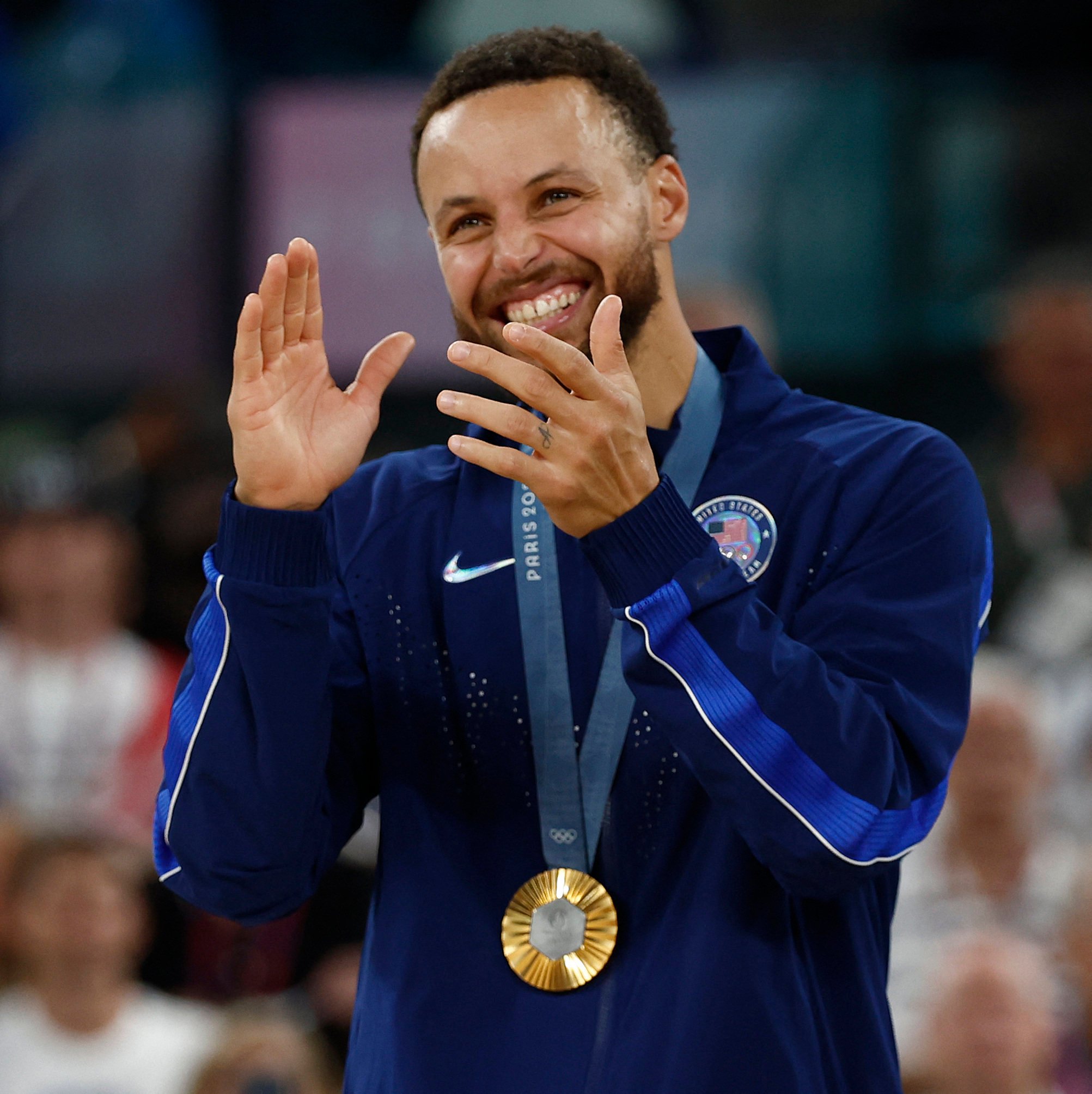 Stephen Curry arrived in Paris as one of the NBA’s all-time greats but for his first-ever Olympic appearance, and he leaves a gold-medal winner. Photo: Reuters