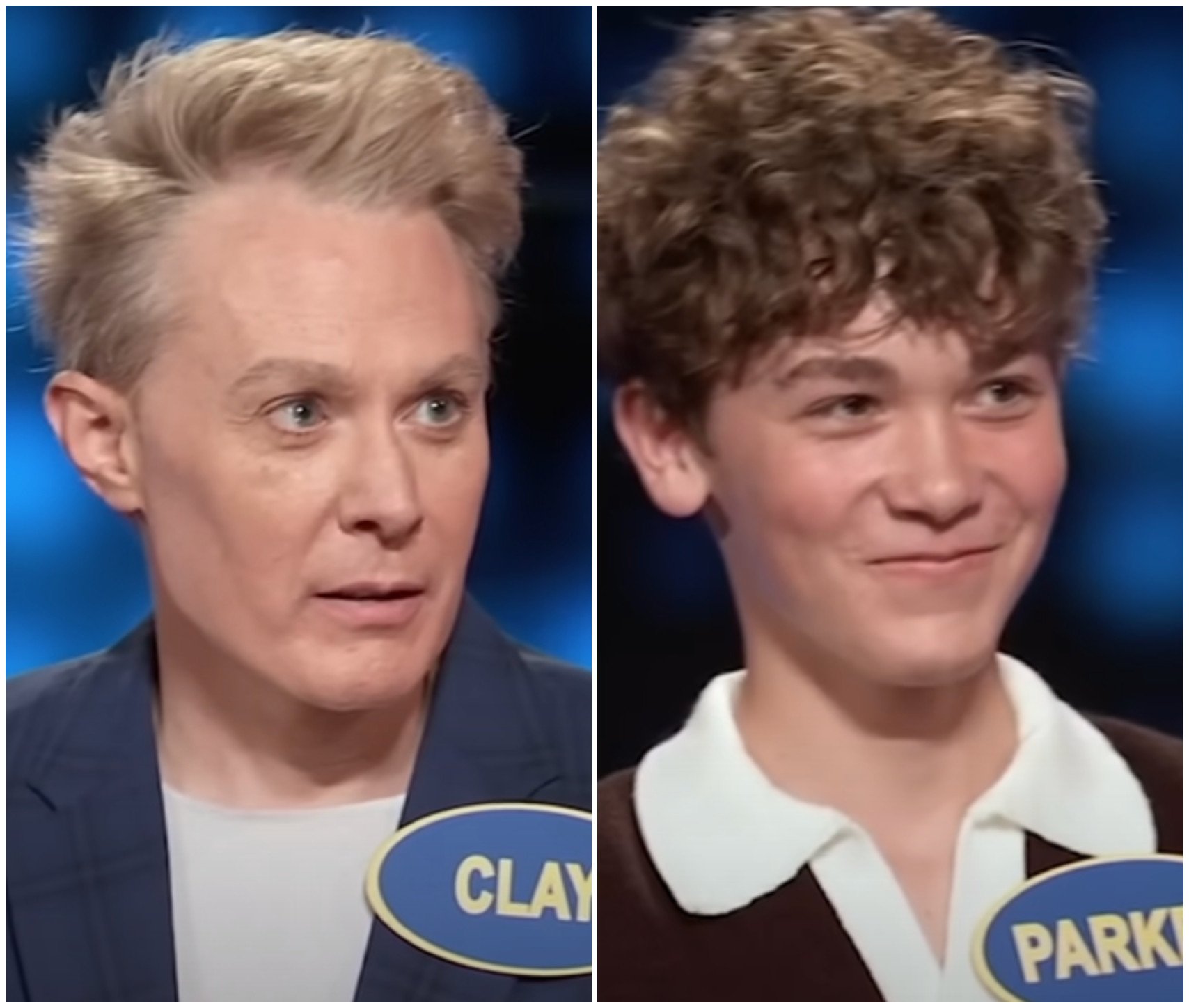 Clay Aiken’s son Parker Foster Aiken just appeared alongside his mum and dad on Family Feud. Photos: Family Feud/YouTube 