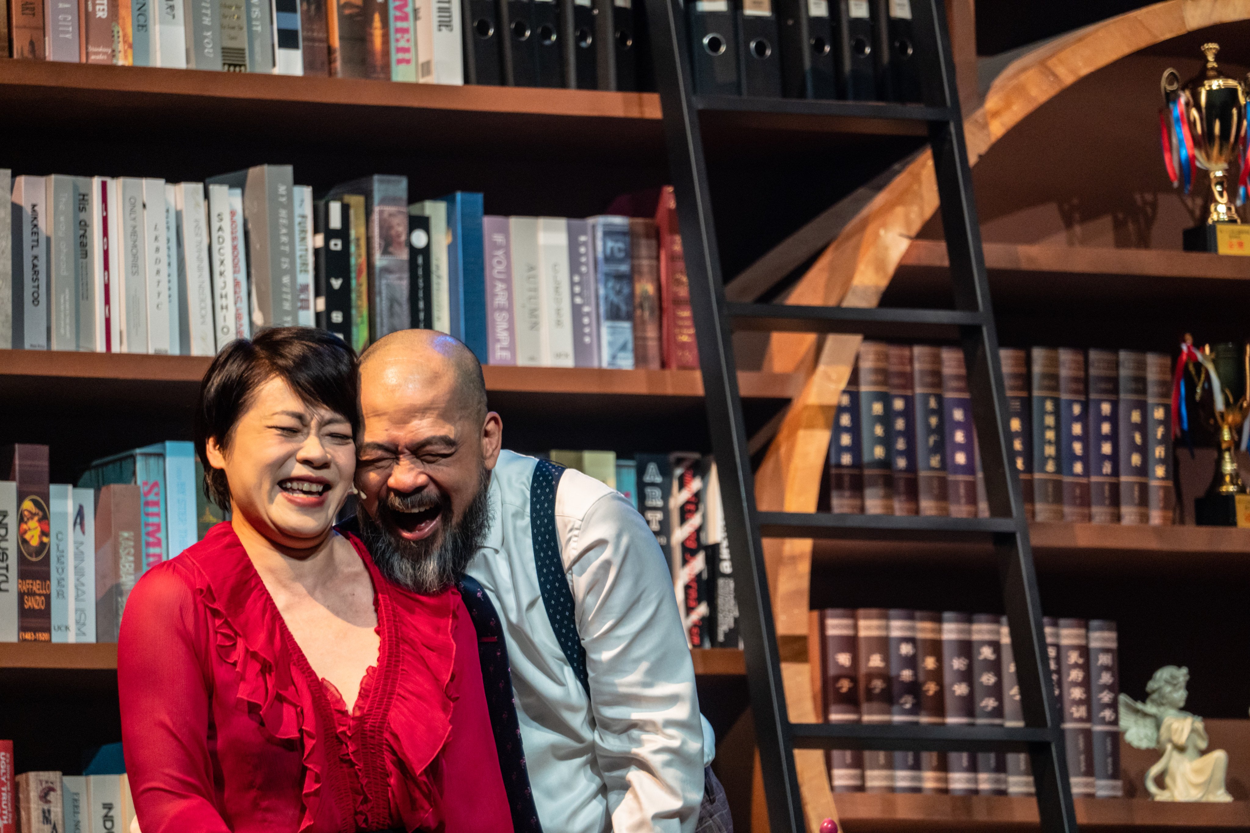 Luna Shaw and Eric Kot in a scene from Black Comedy Di-Dar. Photo: Carmen So/RightEyeballStudio