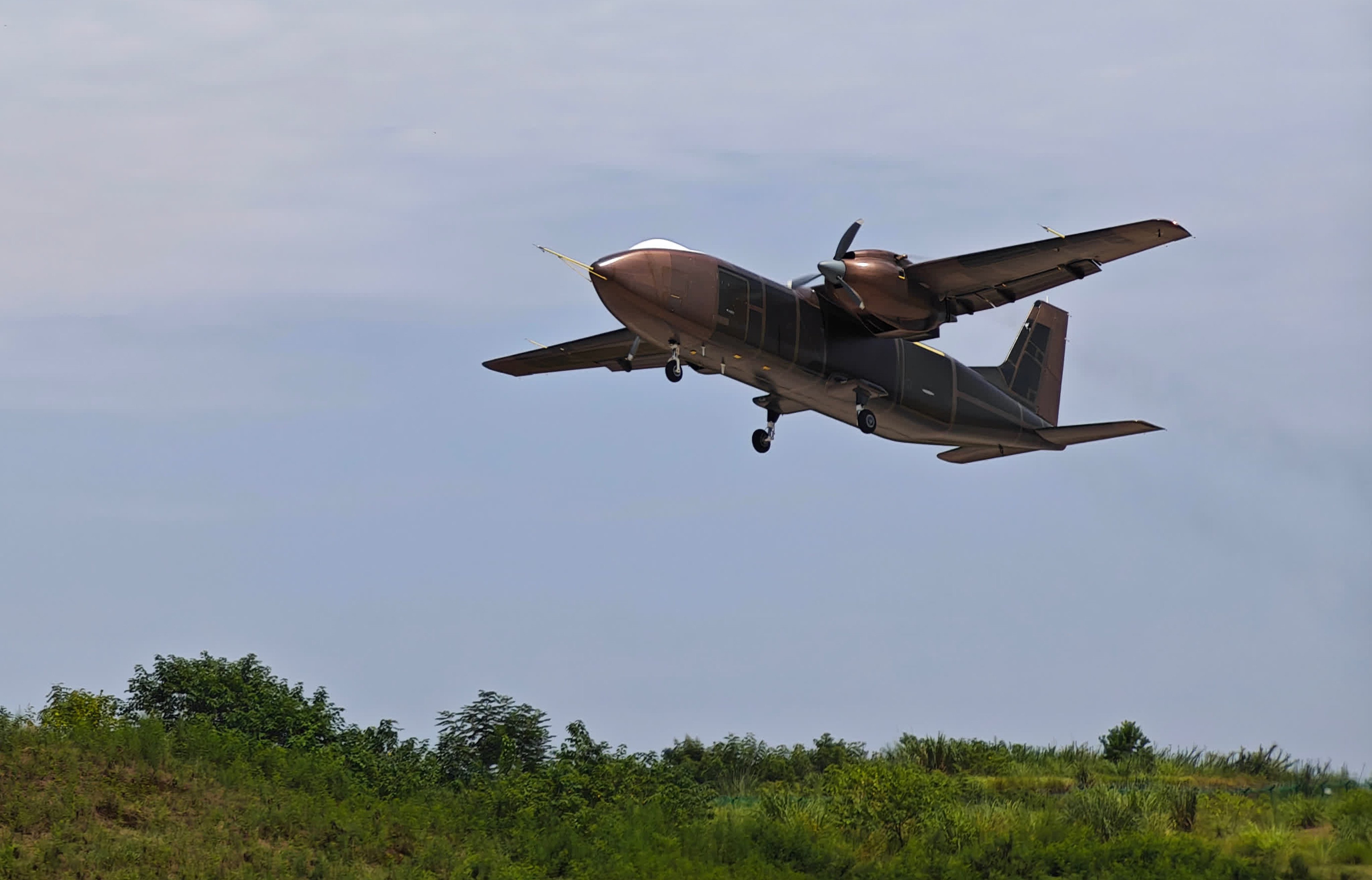 The drone has a maximum payload of 2 tonnes and made its maiden test flight on Sunday. Photo: CCTV