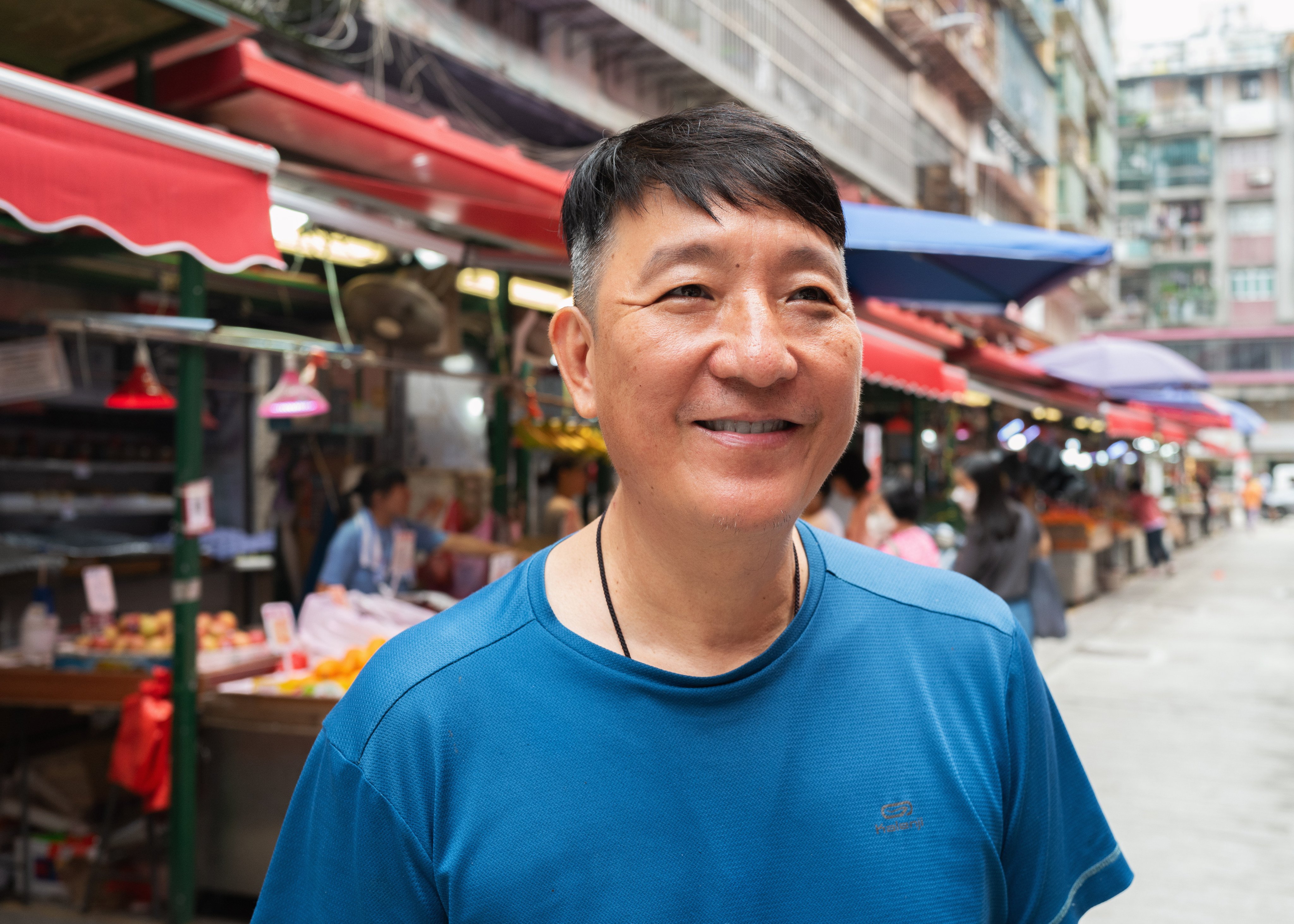 Market vendor Kwan Wai-ming, who works in Macau’s Red Market, is among the locals who shared their healthy-eating tips with 100 Top Tables. Photo: Jocelyn Tam