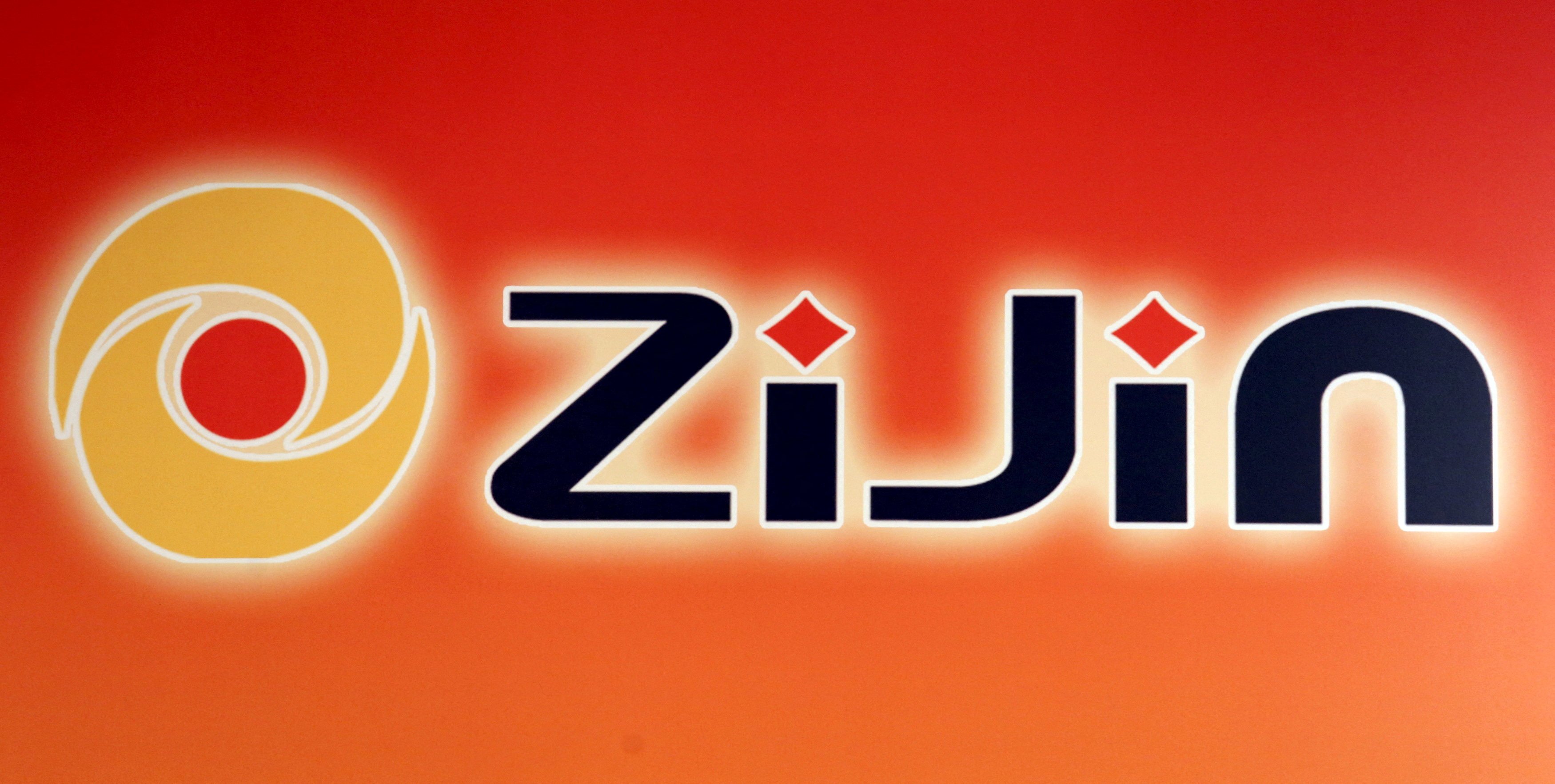 The company logo of Zijin Mining. Photo: Reuters