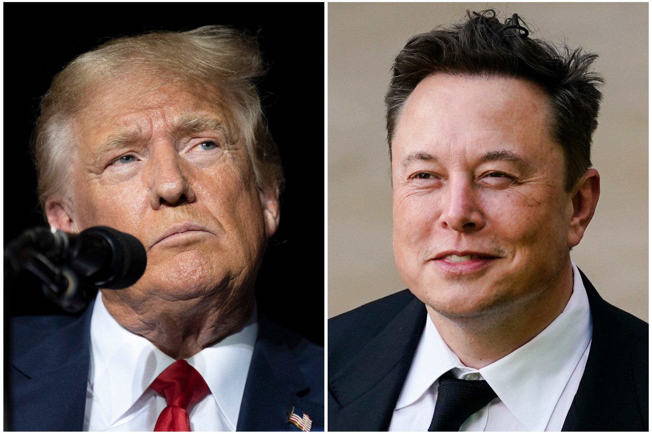 Clips of Elon Musk’s (right) interview with former US president Donald Trump made on to Chinese social media. Photo: AP Photo