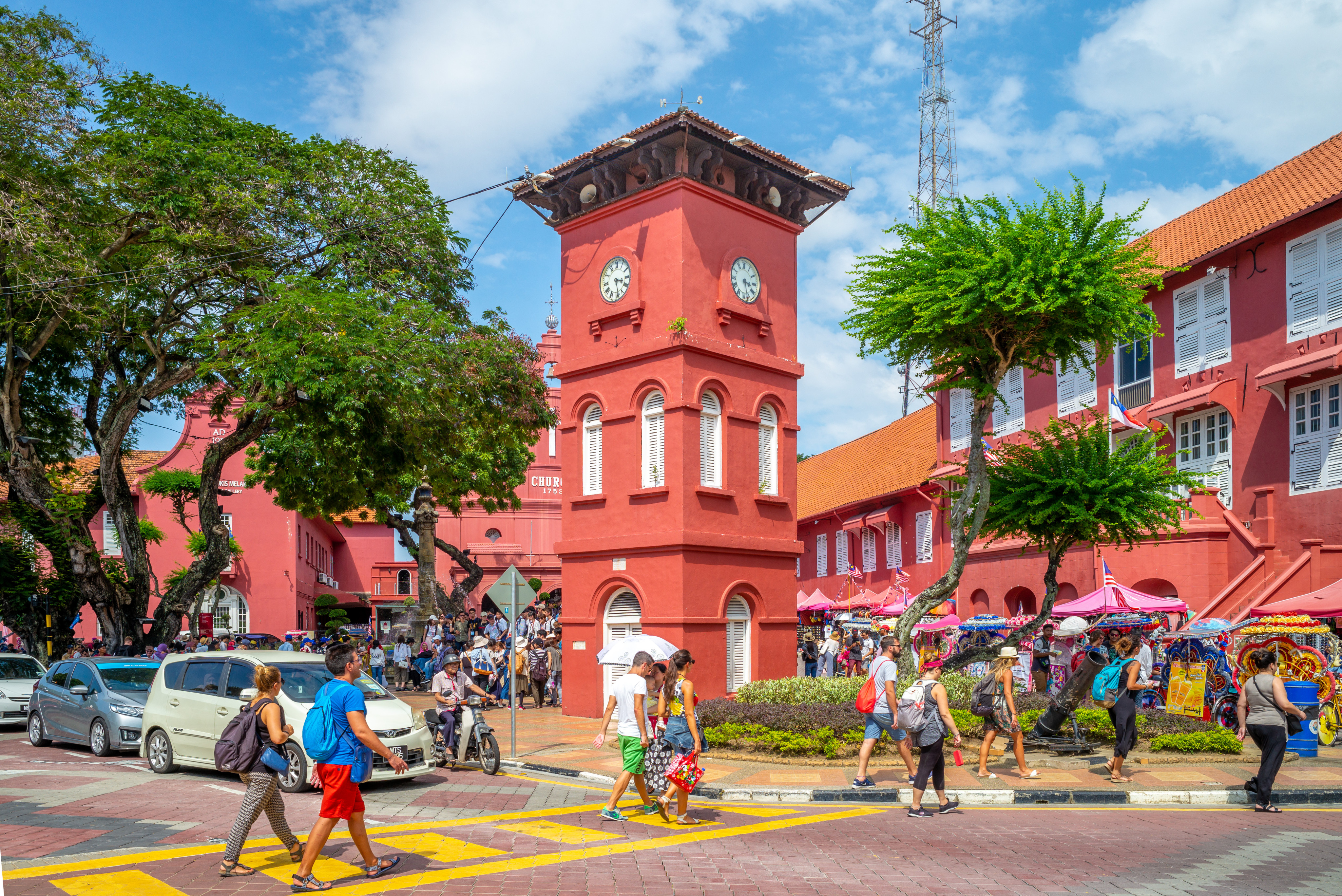 A clock tower in Melaka. A Chinese tourist was killed in a road accident while holidaying in the Malaysian state. Photo: Shutterstock