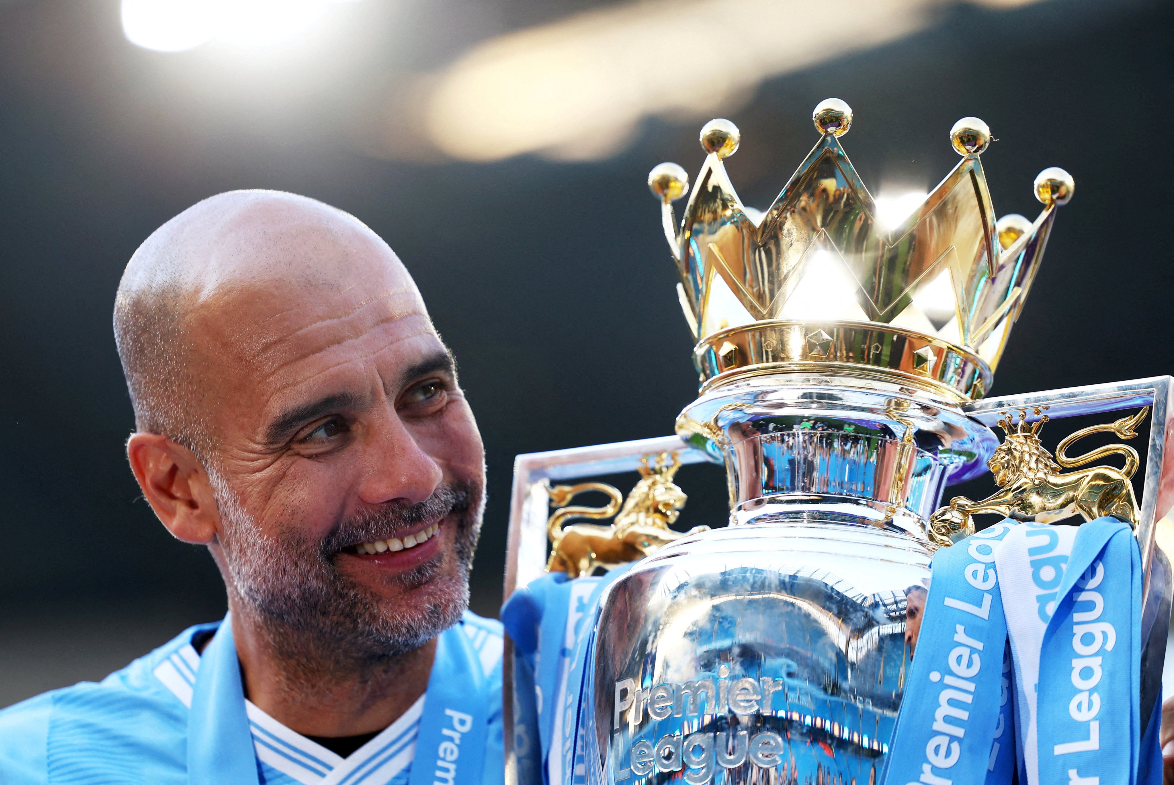 Manchester City manager Pep Guardiola and his team will face a strong challenge in their quest to win the title for an unprecedented fifth time straight. Photo: Reuters