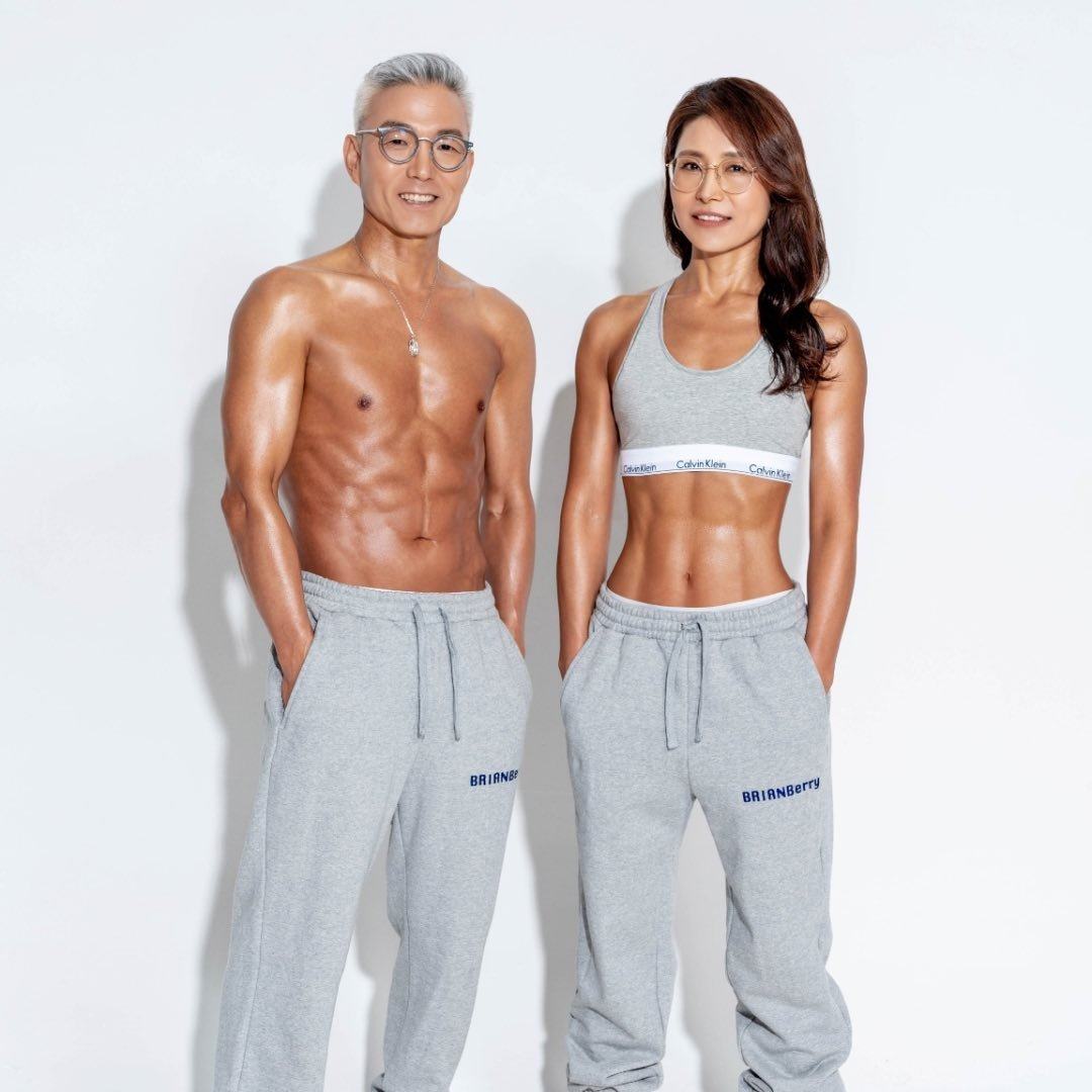 Korean fitness couple Kang Changdong and Kim Sunok (right) are fit, toned, healthy – and in their 60s and 50s. Photo: Instagram/@okdong_fit