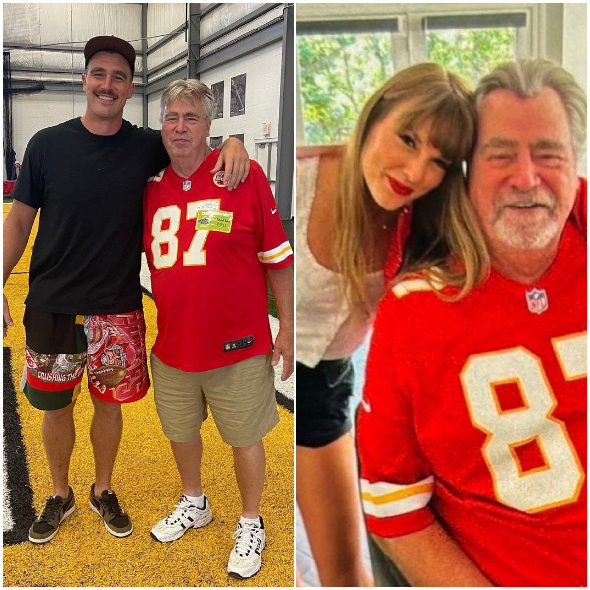 Ed Kelce is the father of NFL star – and Taylor Swift’s beau – Travis Kelce. Photos: @papakelce/Instagram, @KOMH_TNT/X