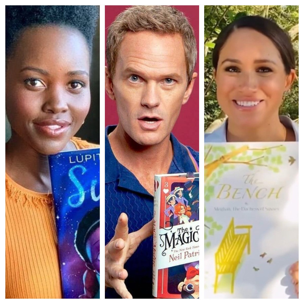 Lupita Nyong’o, Neil Patrick Harris and Meghan Markle are just some of the celebrities who have written children’s books. Photos: @blackgirlsrock, @nph_ir, @royalsussexwindsors.__/Instagram
 