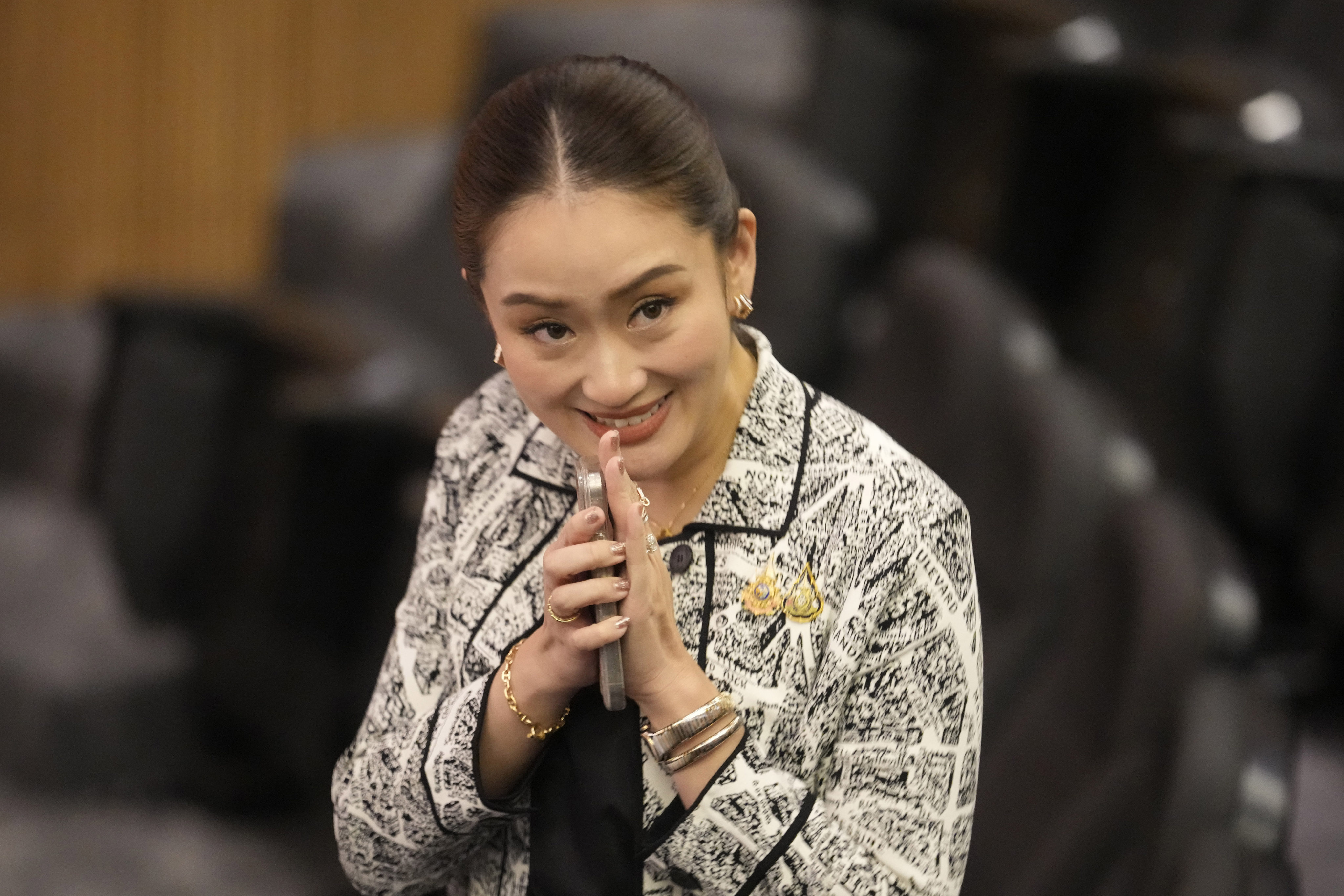 Leader of the Pheu Thai Party, Paetongtarn Shinawatra, daughter of Thailand’s former prime minister Thaksin. Photo: AP