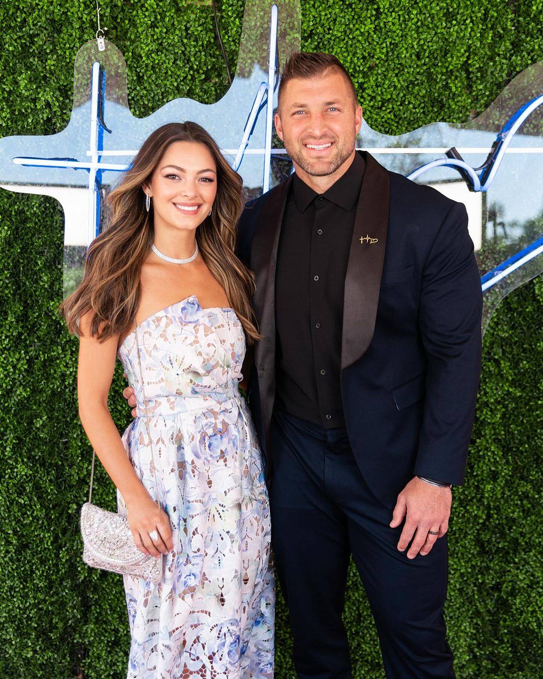 Former NFL star Tim Tebow and his wife Demi-Leigh Tebow, at the Tim Tebow Foundation Celebrity Gala and Golf Classic. Photo: @demitebow/Instagram