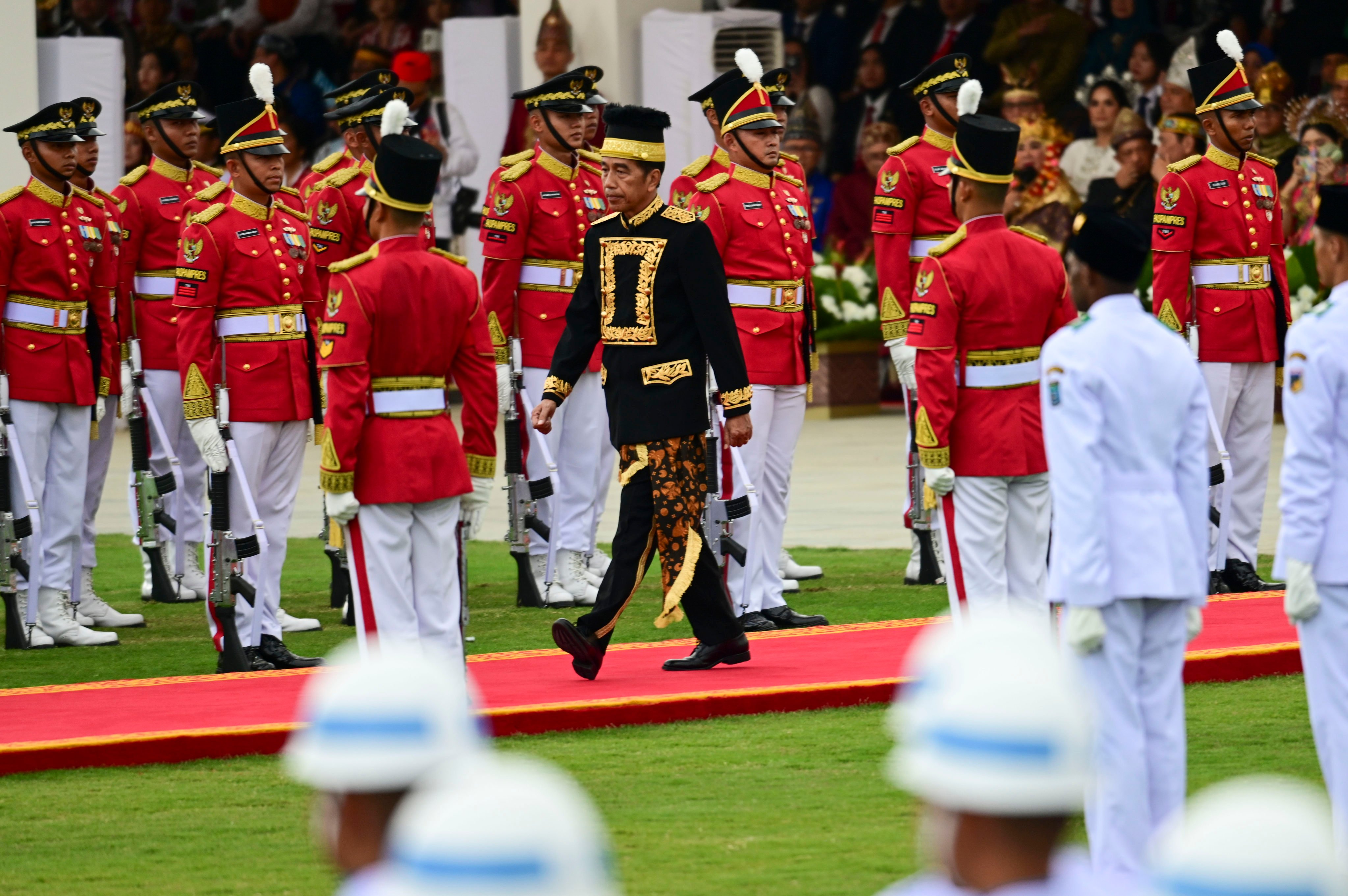 Indonesian President Joko Widodo attends the Independence Day celebration in Nusantara, Indonesia, on August 17, 2024. Indonesia celebrated its 79th Independence Day on Saturday. Photo: Xinhua