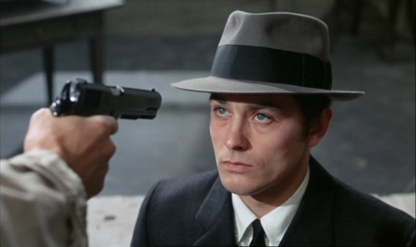 Actor Alain Delon in one of his best known roles, as a killer in Jean-Pierre Melville’s 1967 film Le Samourai. Known for his charisma, good looks and instinctive approach to acting, Delon has died of cancer aged 88. 