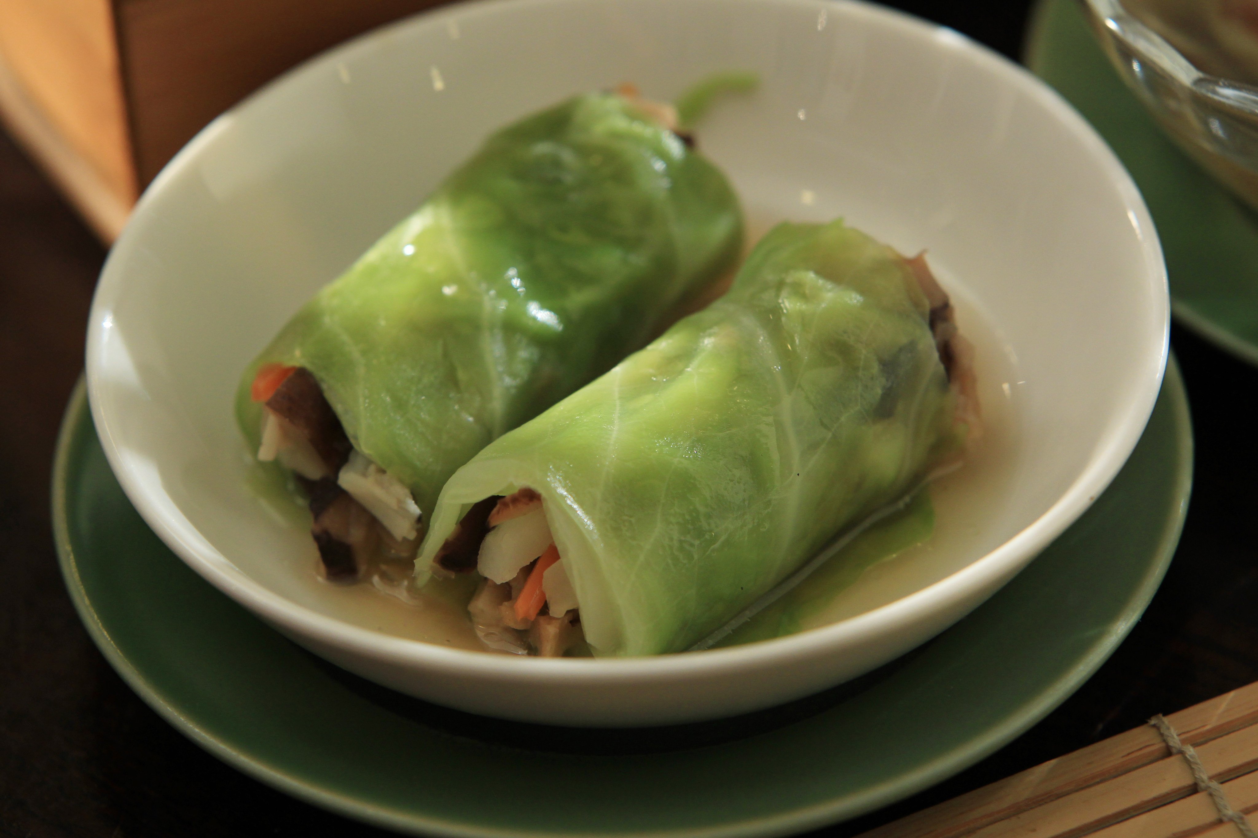 Steamed Korean cabbage rolls at Lock Cha Teahouse. Photo: SCMP