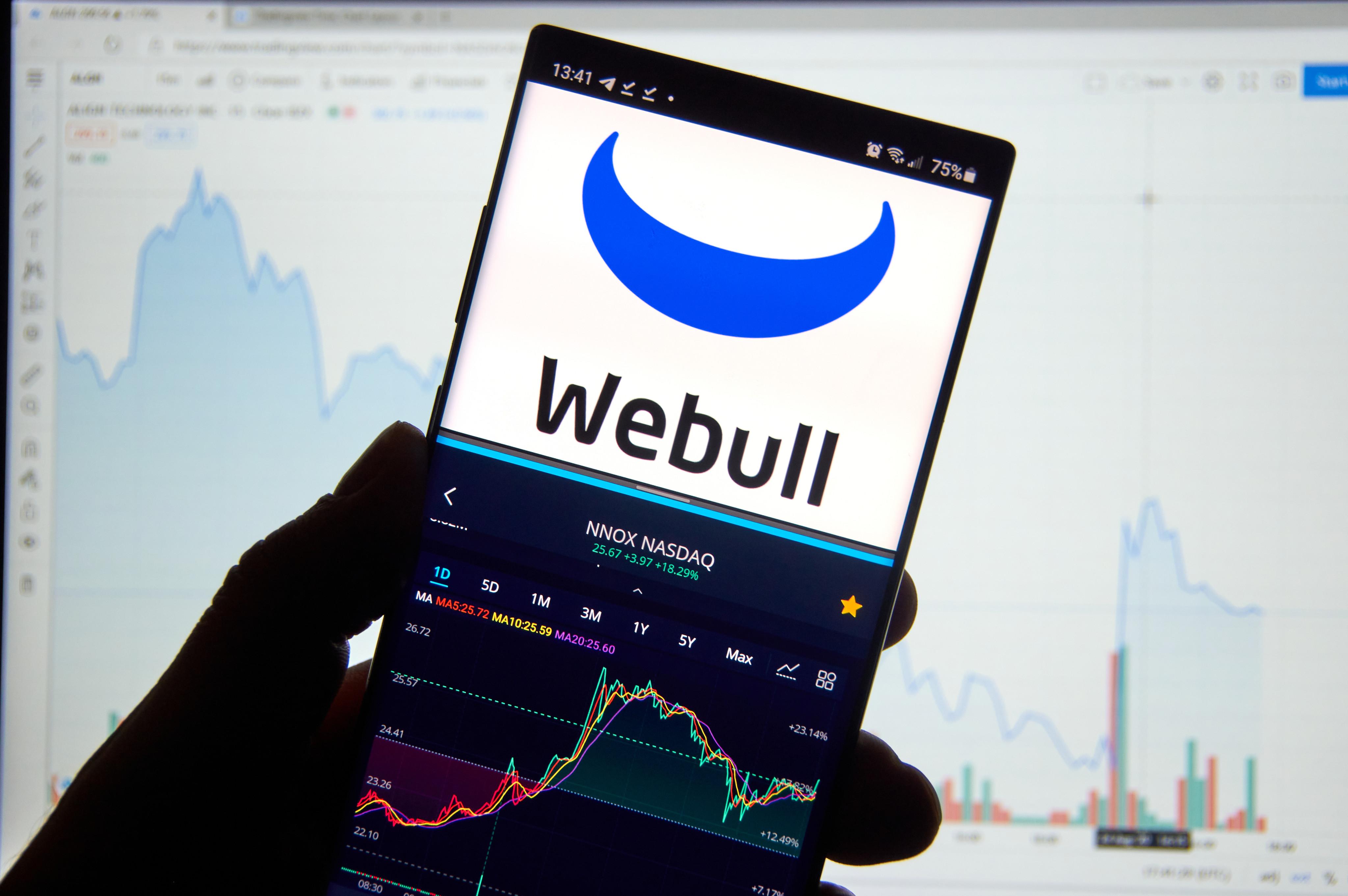 Webull offers a commission-free online trading platform. Photo: Shutterstock