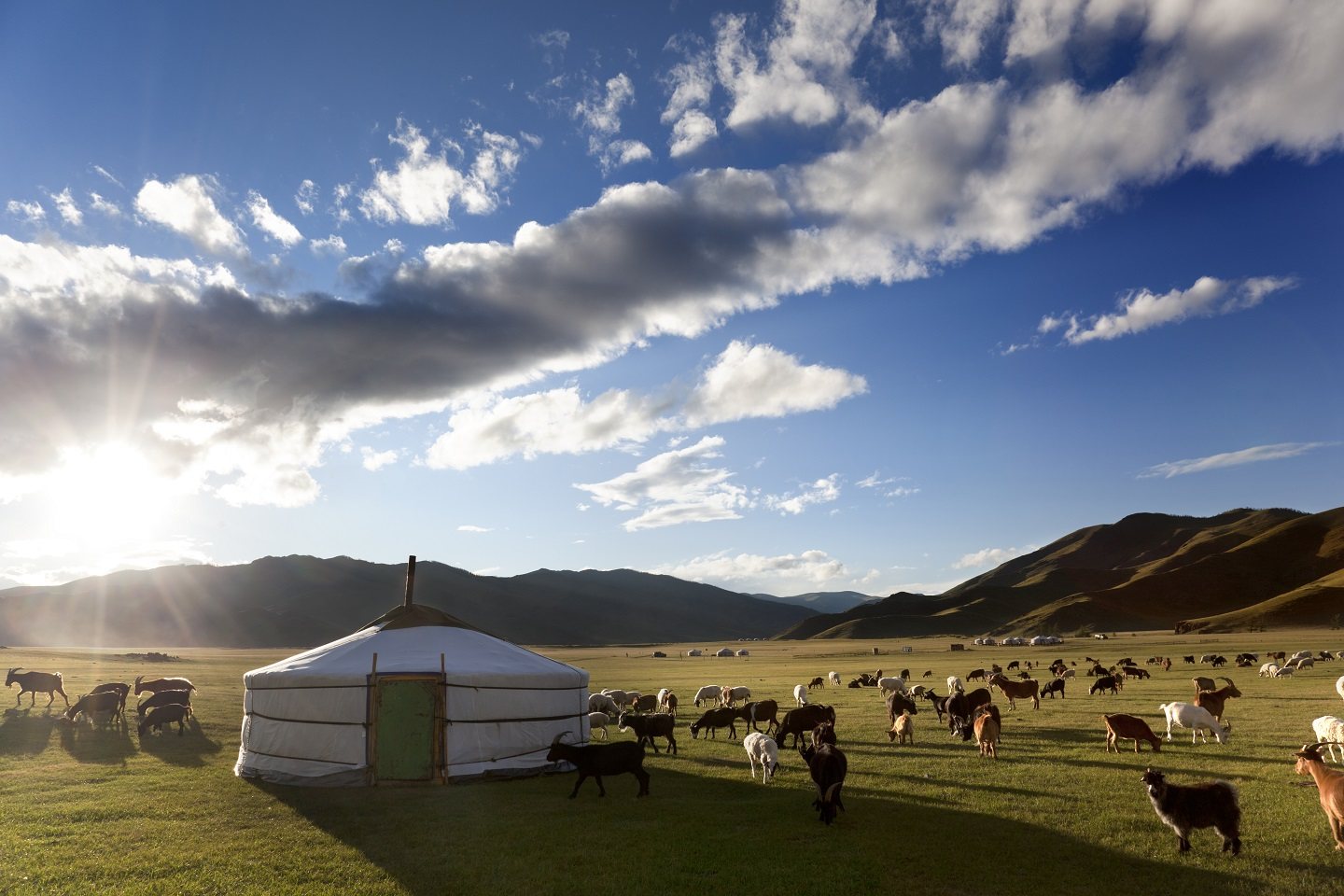 The sun rises over a ger in Mongolia’s Orkhon Valley. Photo: Getty Images/iStockphoto