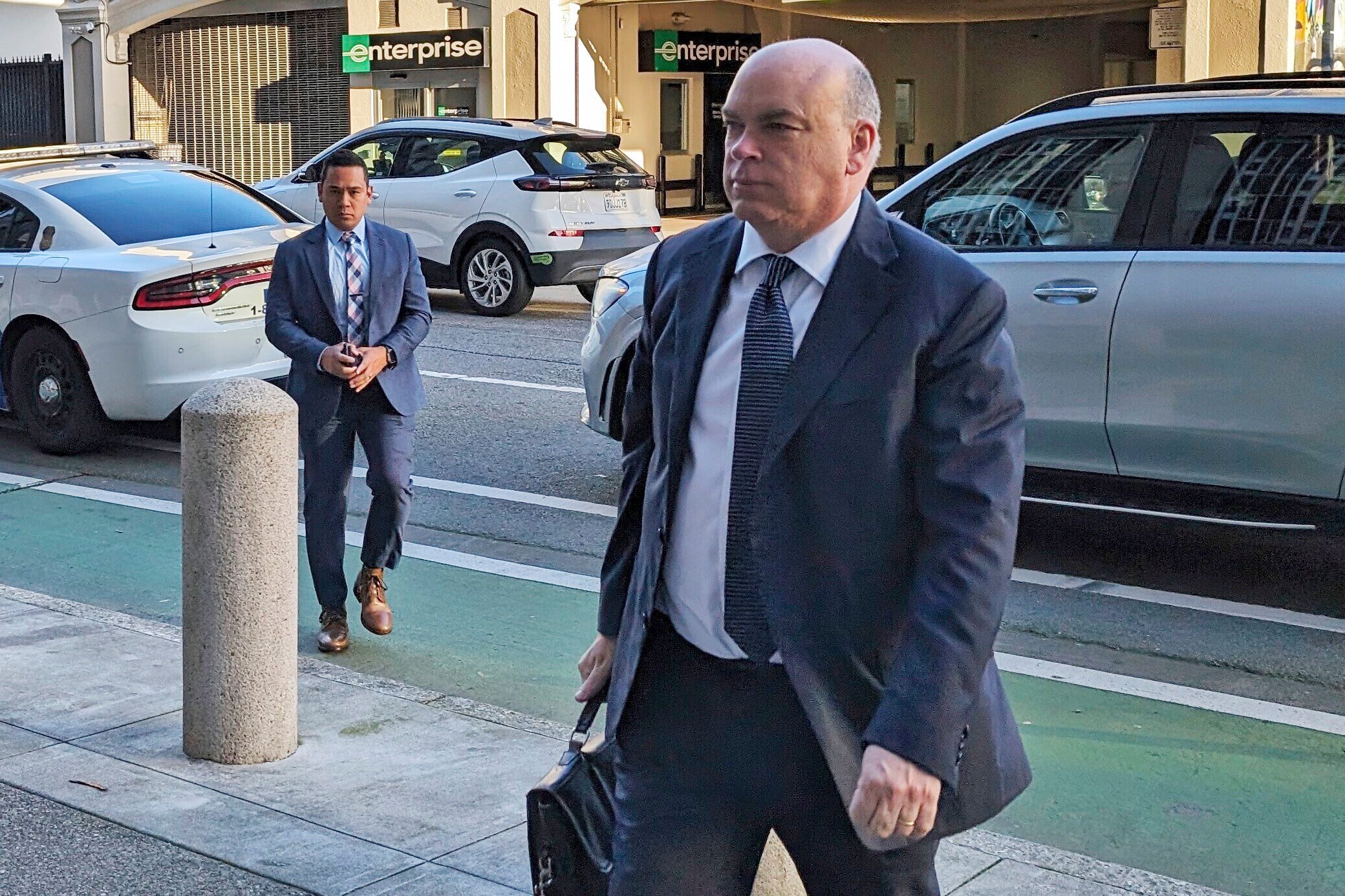 British tech magnate Mike Lynch. Lynch went missing off the coast of Sicily after his yacht sank on Monday. On Saturday, his co-defendant in a US fraud trial was critically injured in a UK car crash. Photo: AP