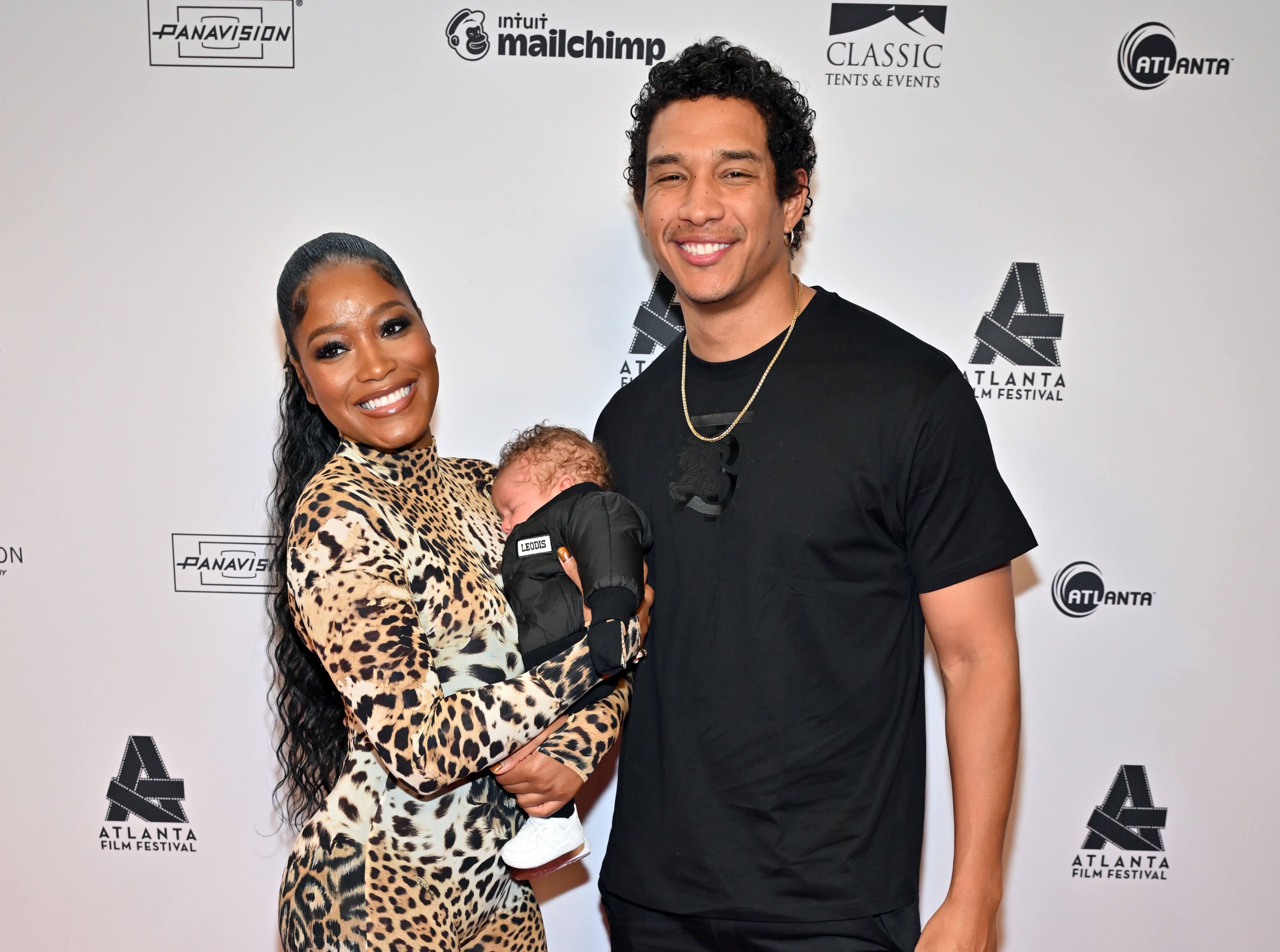 Keke Palmer and Darius Jackson with their son in 2023. Photo: Getty Images