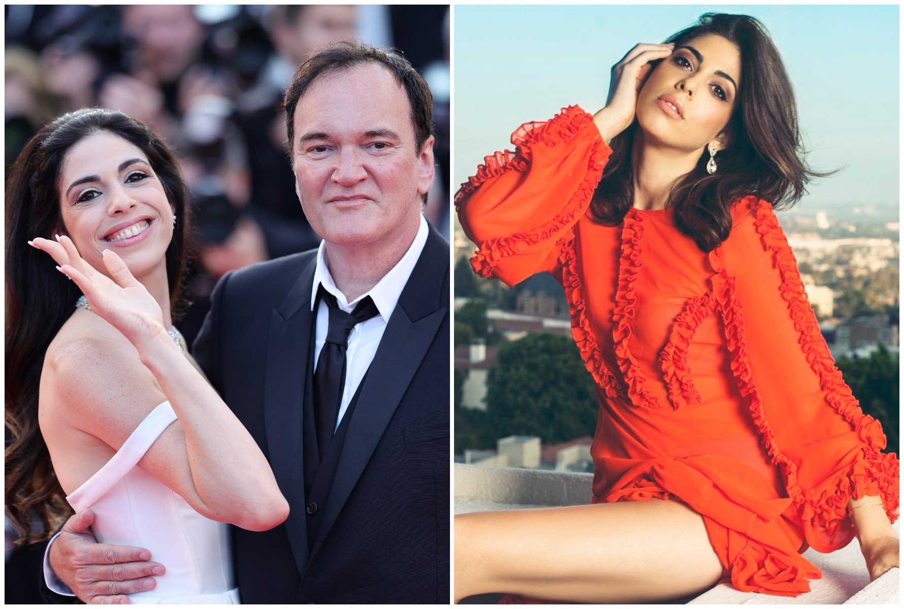 Quentin Tarantino is married to singer and actress Daniella Pick. Photos: Getty Images, @daniellapick/X