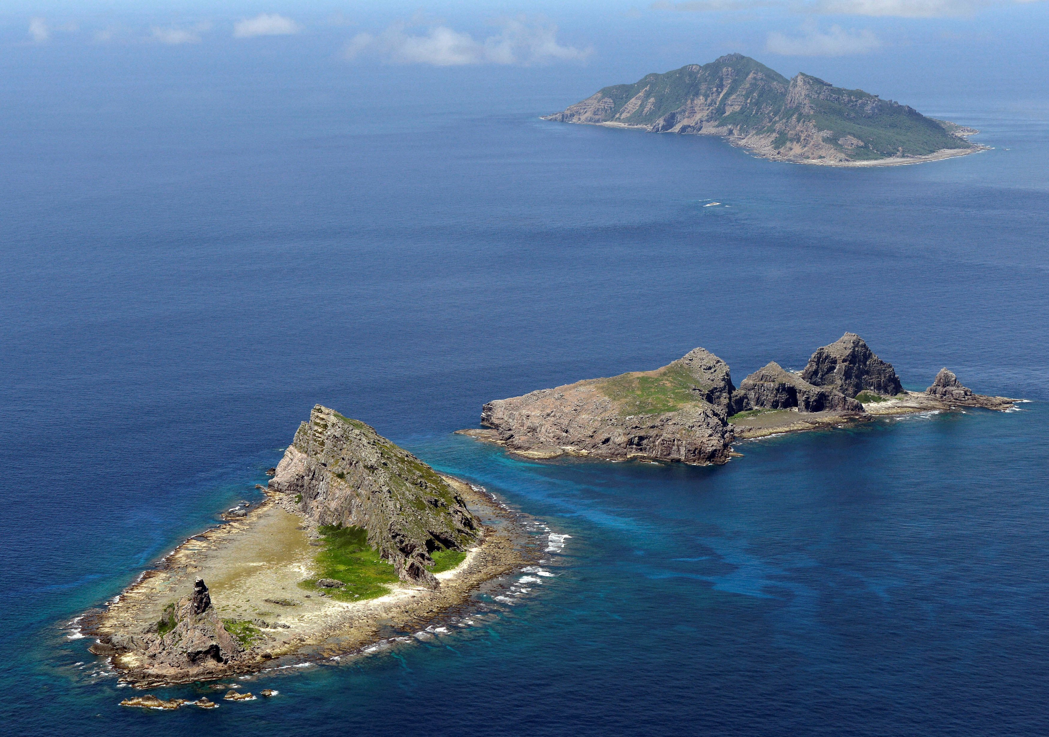 The islands of Uotsuri (top), Minamikojima (bottom) and Kitakojima that are known as the Diaoyu Islands in China – which Japan calls the Senkaku Islands – have long been a flashpoint in Sino-Japanese relations. Photo: Reuters