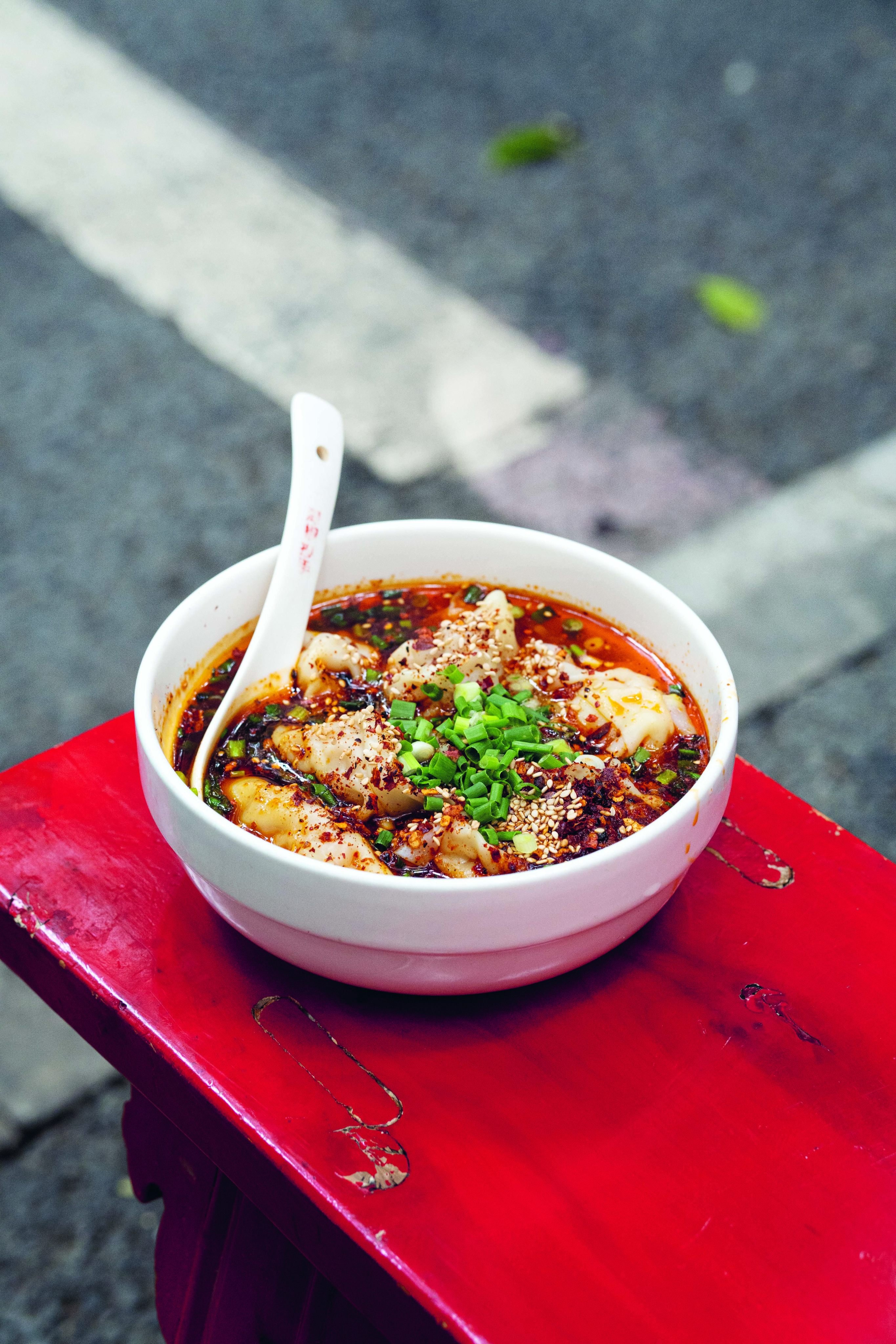 Hongyou chaoshou – red oil dumplings – is a popular breakfast dish in Sichuan province. The recipe features in Michael Zee’s cookbook Zao Fan: Breakfast of China, among others for little-known breakfast dishes from across China. Photo: Bloomsbury Publishing